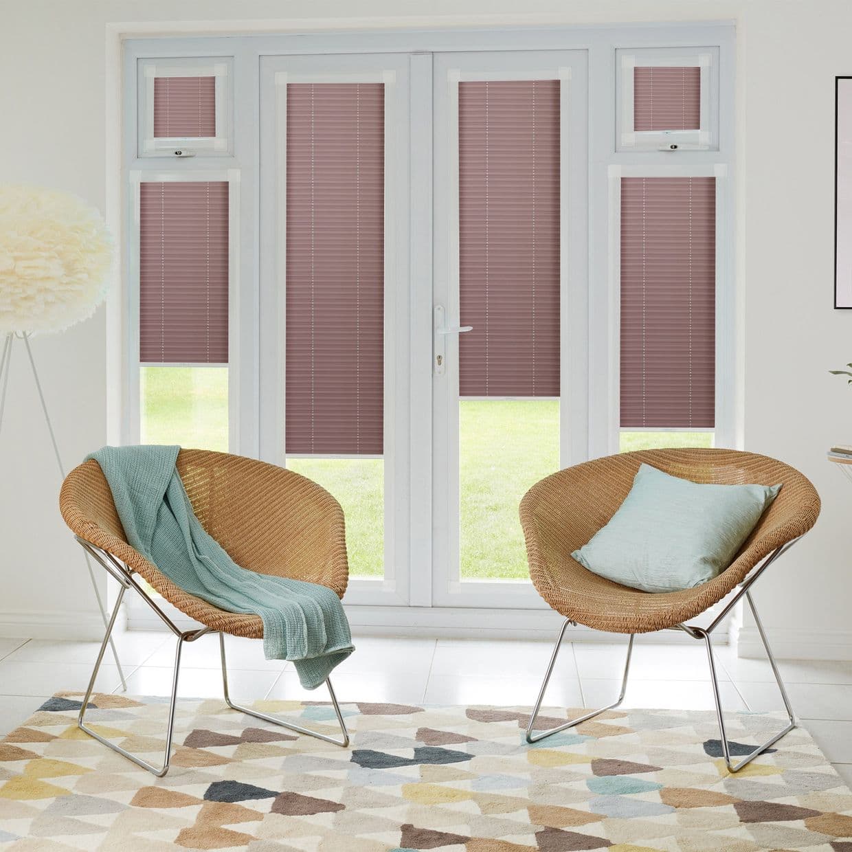 Mini Stripe Lavender Perfect fit Pleated blind