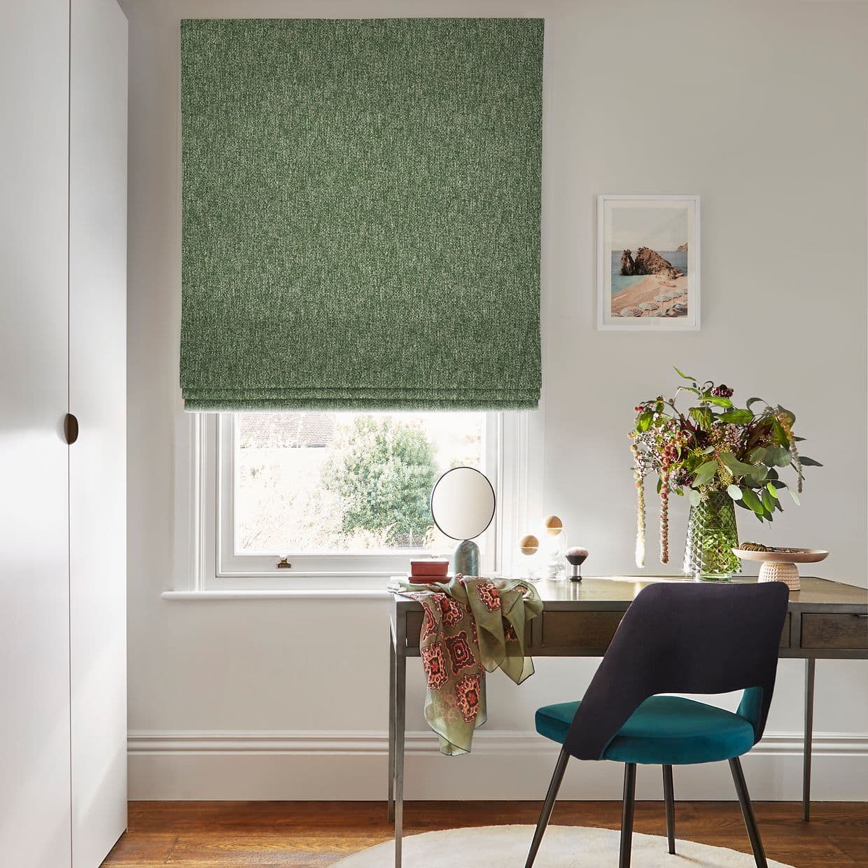 Paloma Moss Roman blind