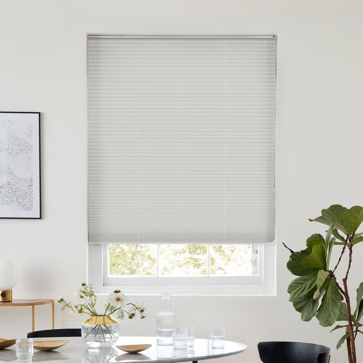 Thermashade Light Grey Pleated Blind