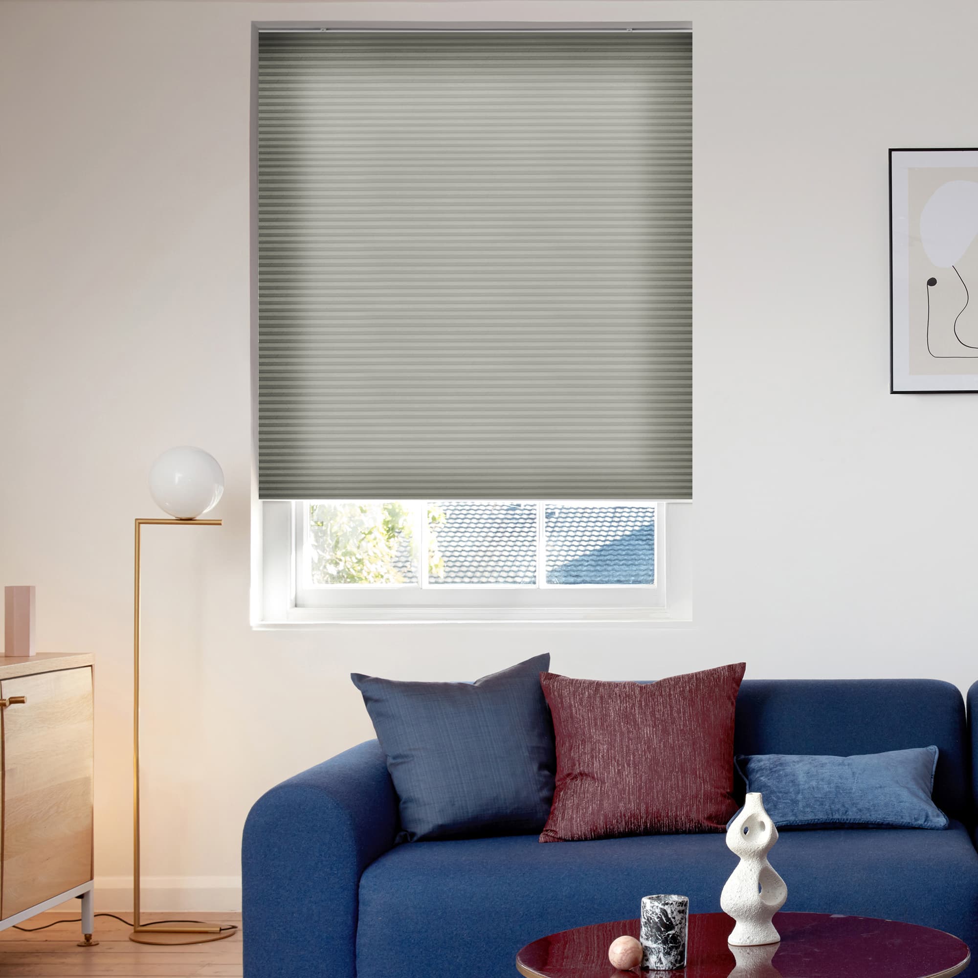 Duette Silk Charcoal Honeycomb blind