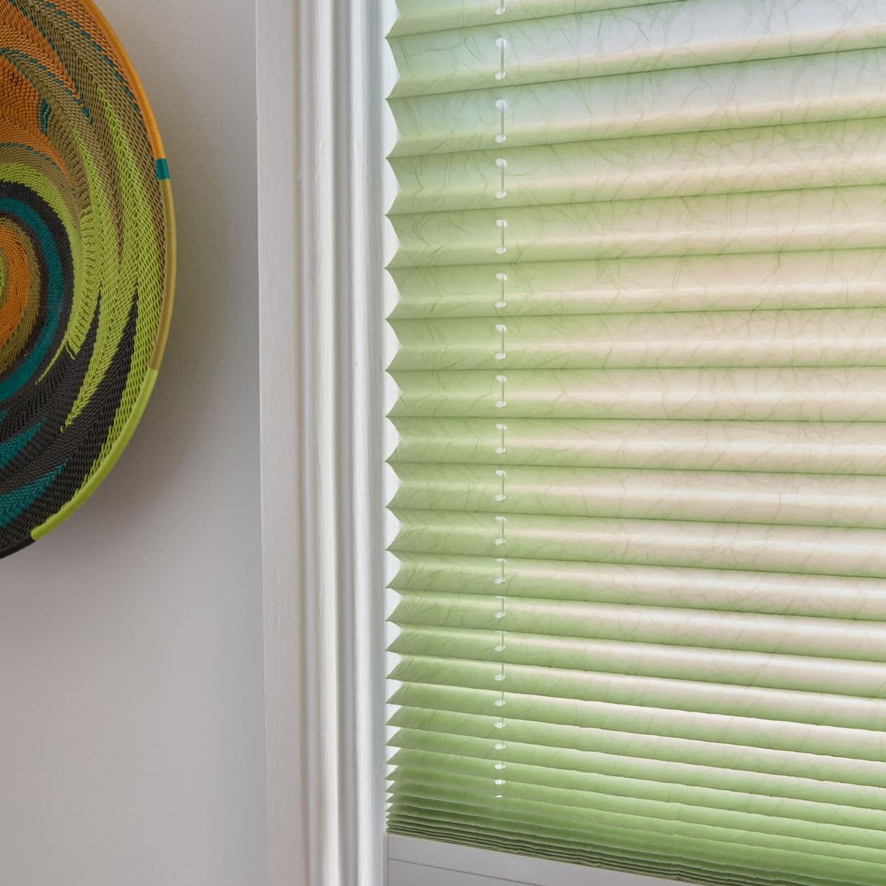 Crush Mist Green Pleated Blind