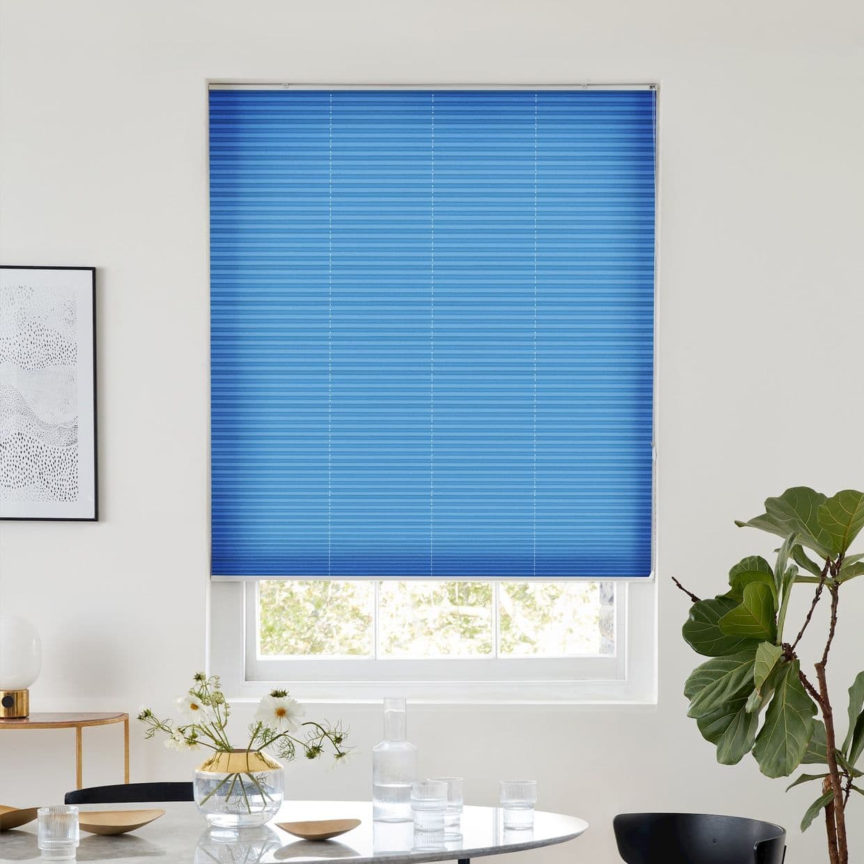 Thermashade Blue Pleated Blind