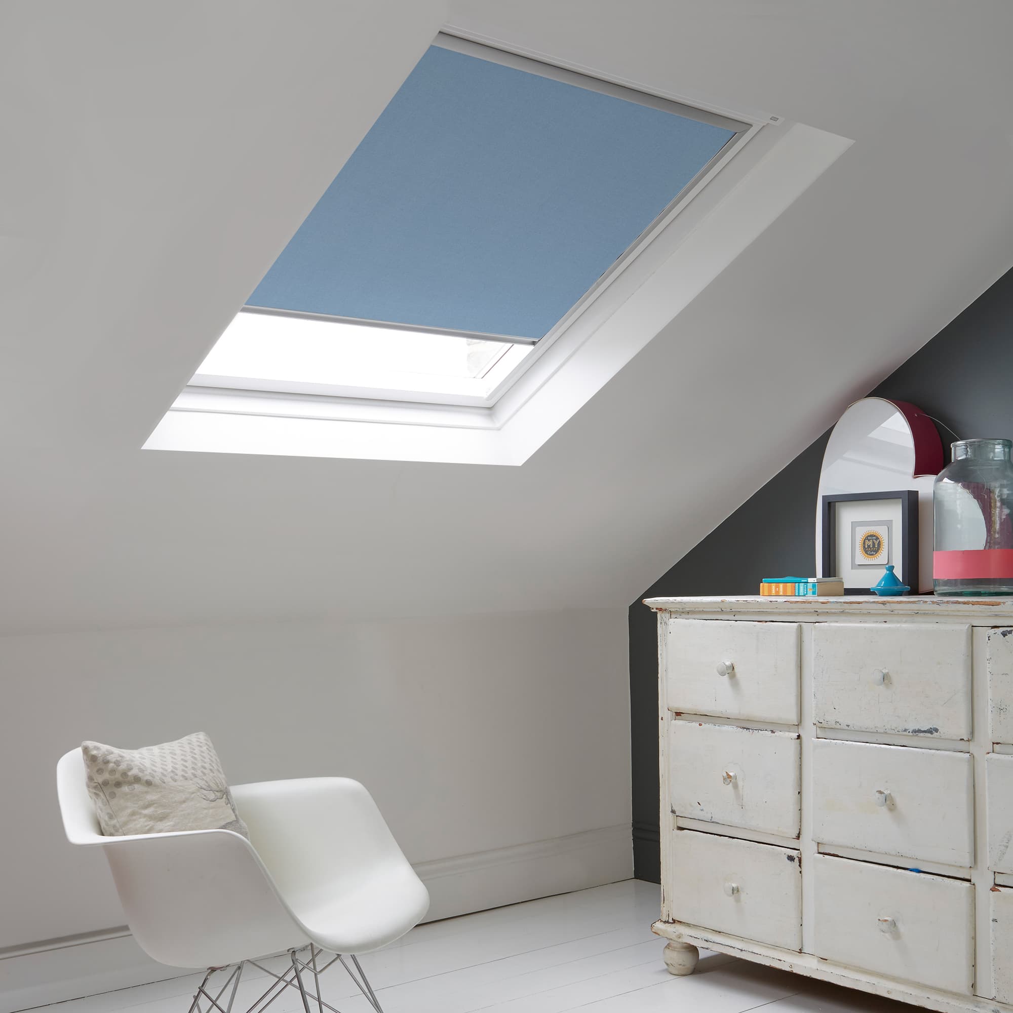 Splendor Blue Skylight Roller Blind