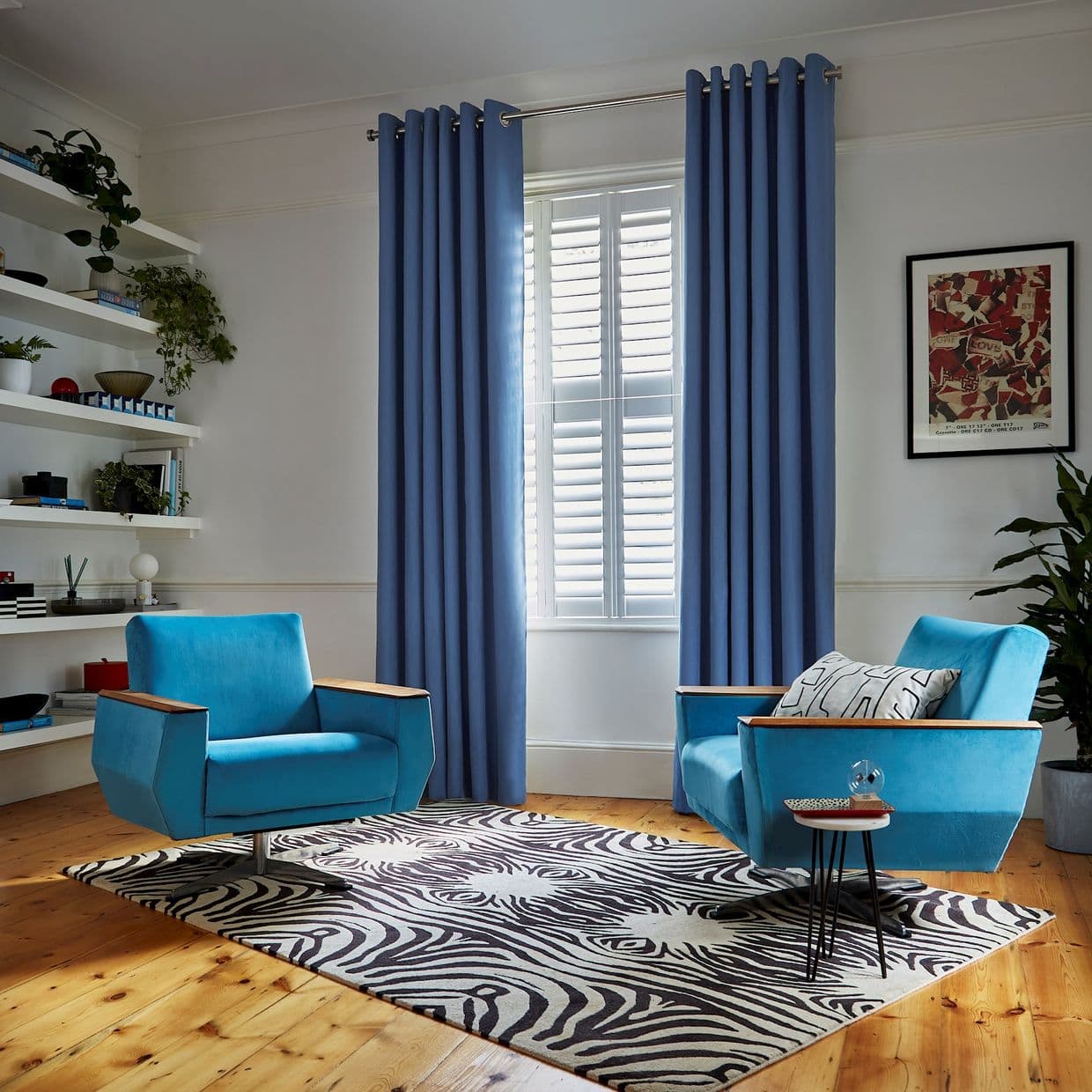 Faso Cornflower Curtain