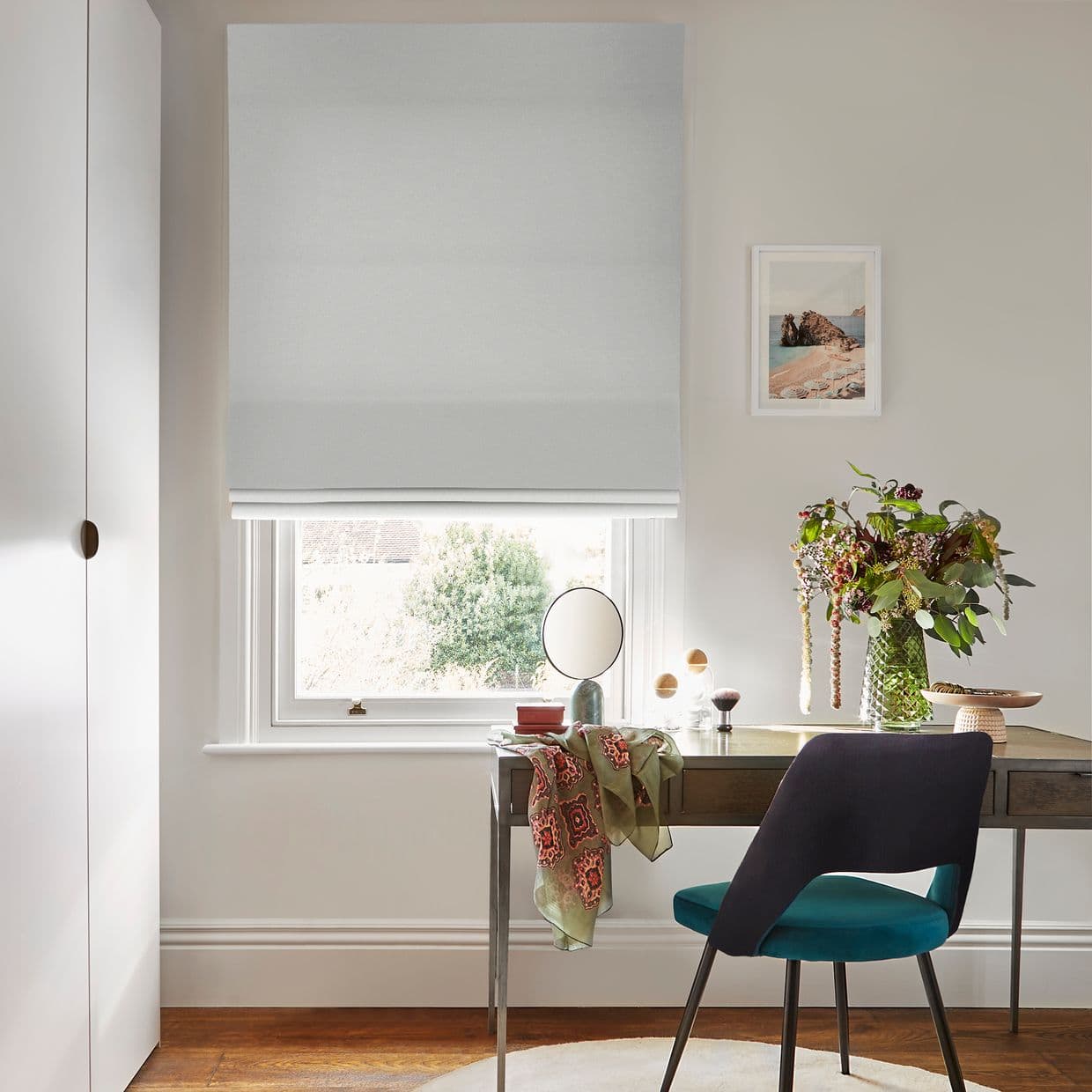 Huxley Dove Grey Roman Blind