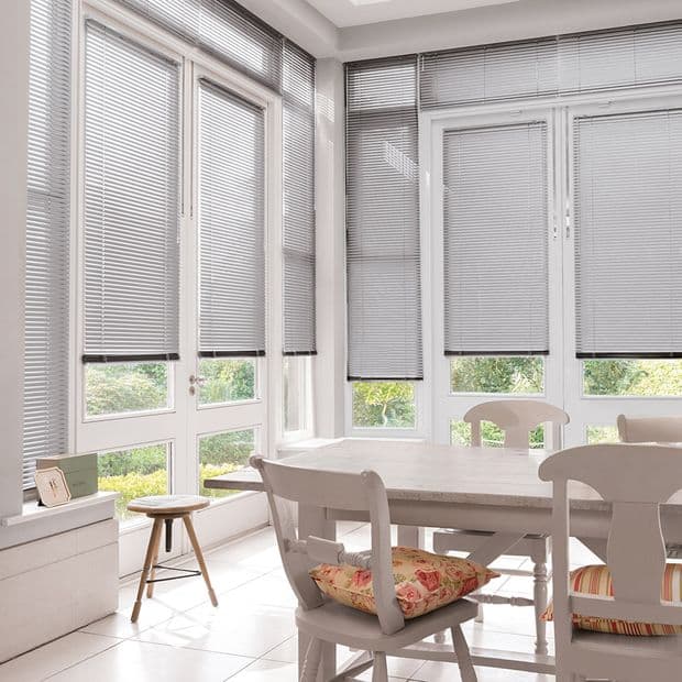 Sheer Luxury Brushed Silver Conservatory Venetian blind