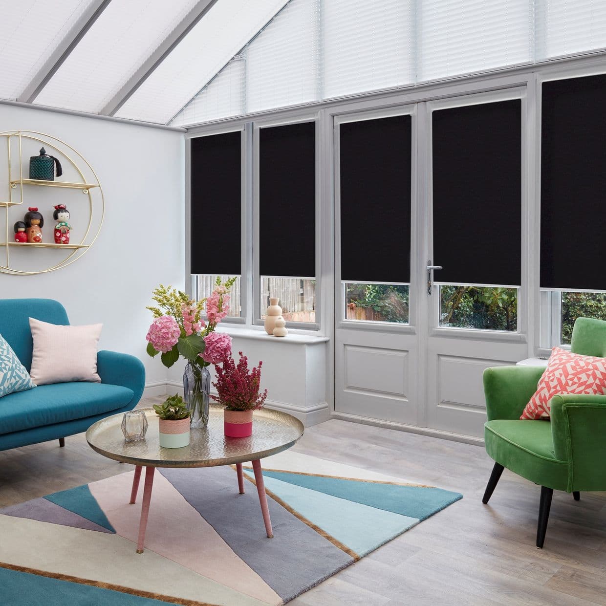 Cordova Black Conservatory Roller blind