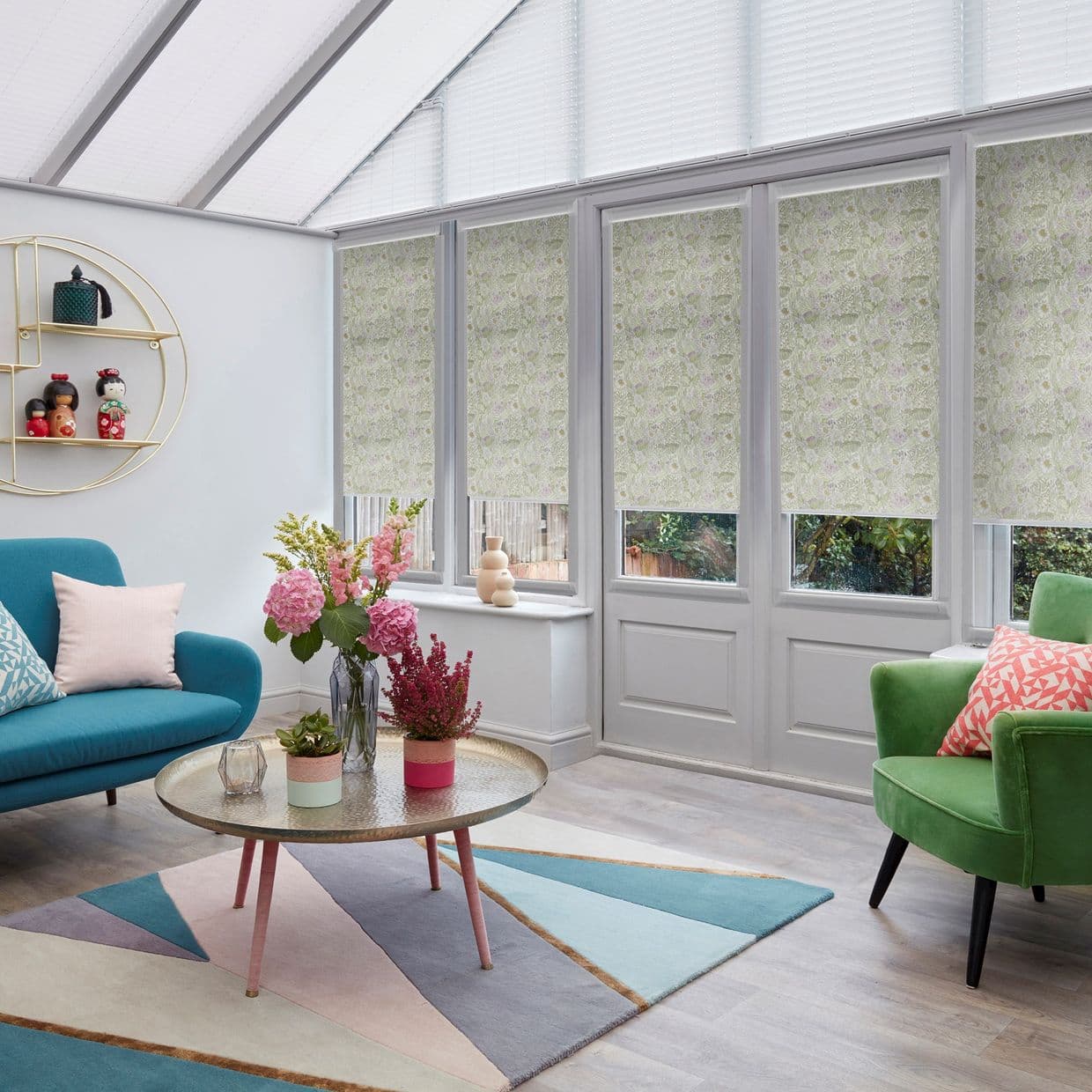 Daisy Spring Conservatory Roller blind