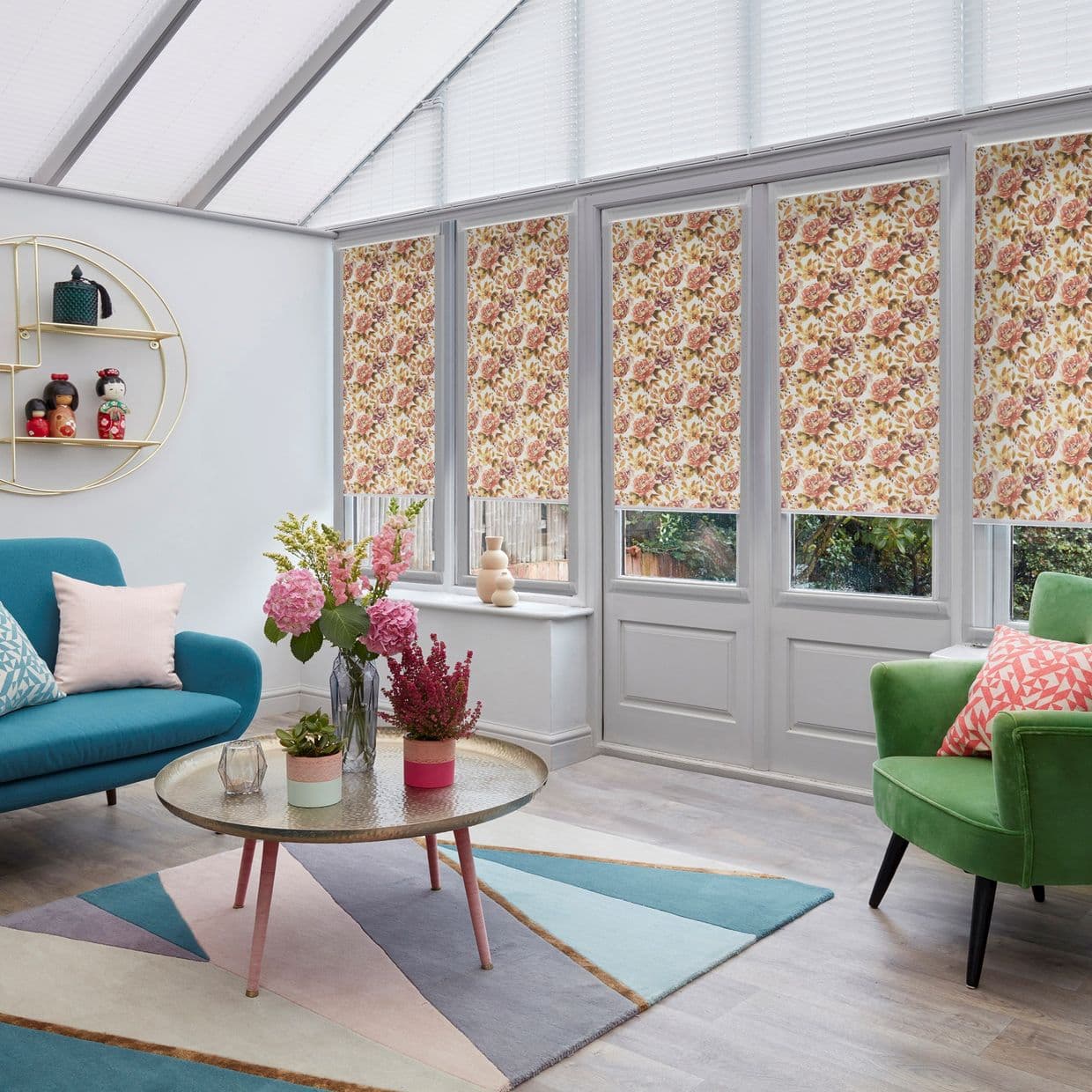 Evelyn Nectarine Conservatory Roller blind