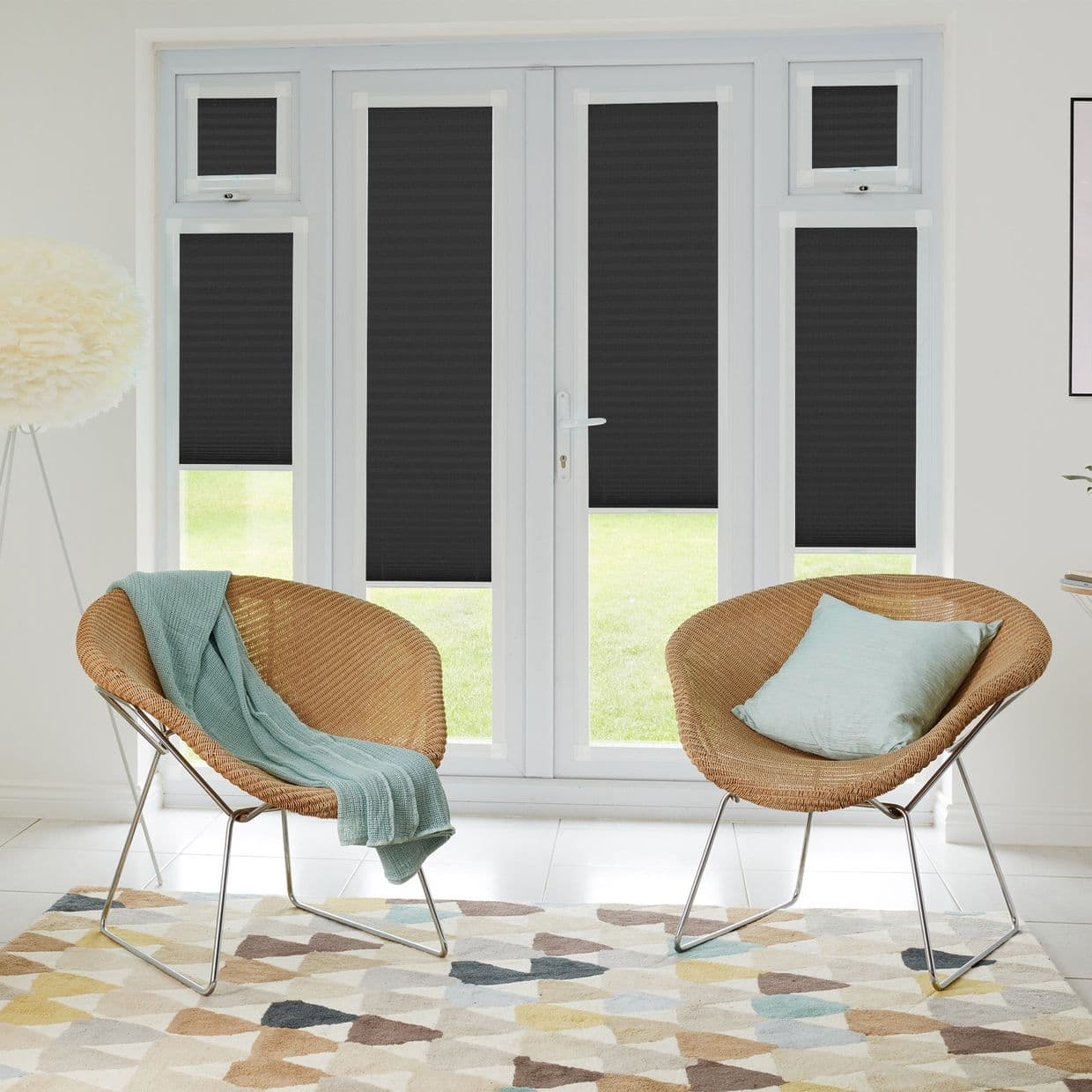 Lanbury Blackout Black Perfect fit Pleated blind
