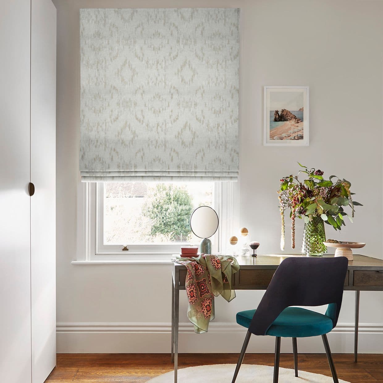 Mindoro Opal Roman blind