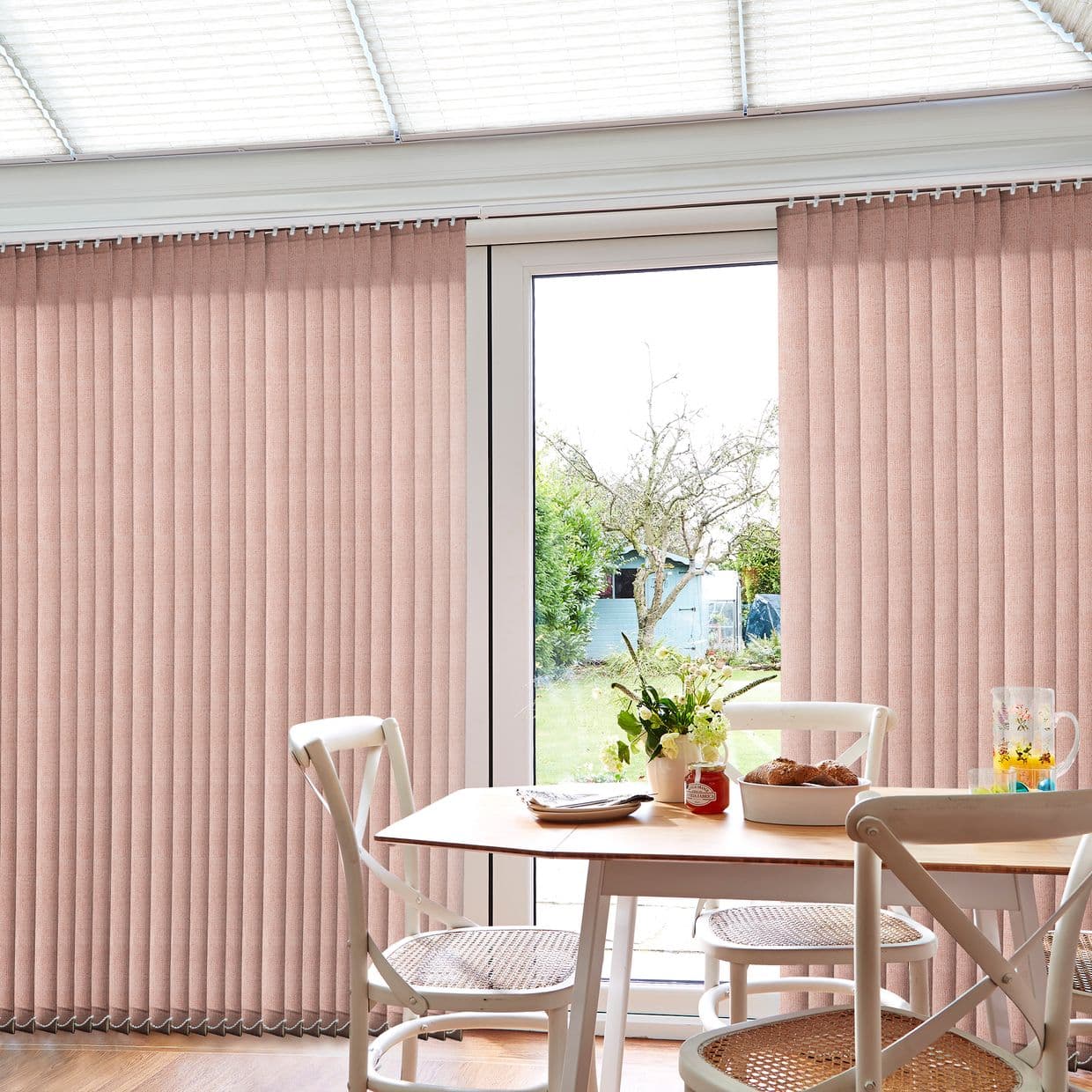 Blocks Terracotta Conservatory Vertical Blind
