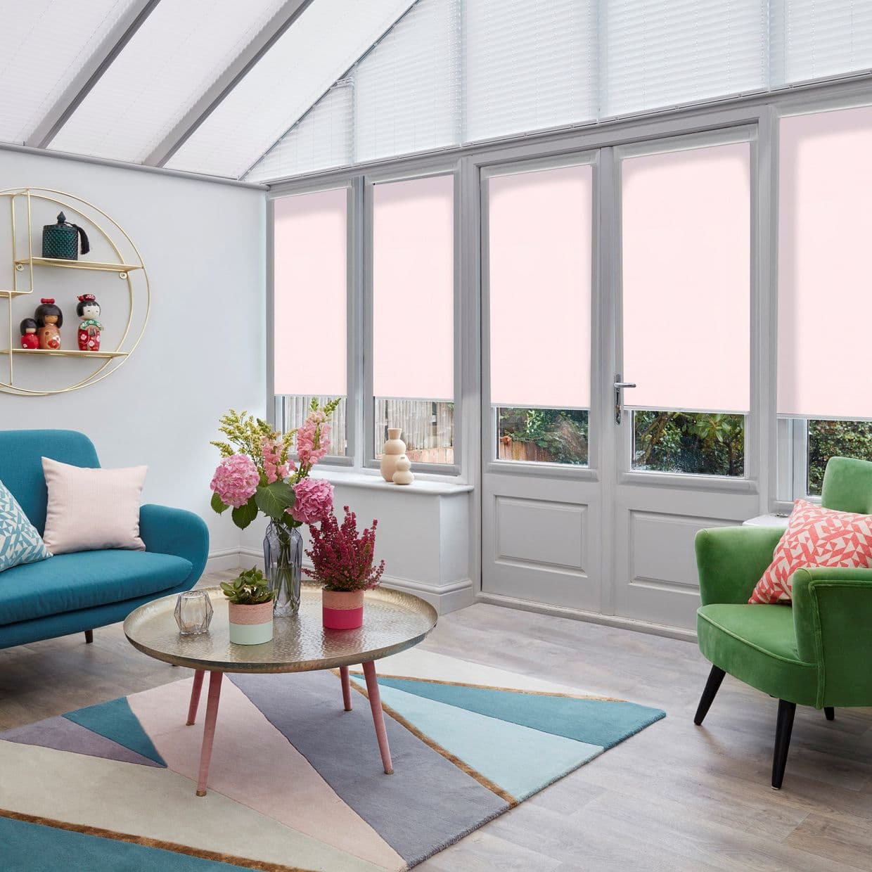 Cordova Baby Pink Conservatory Roller blind