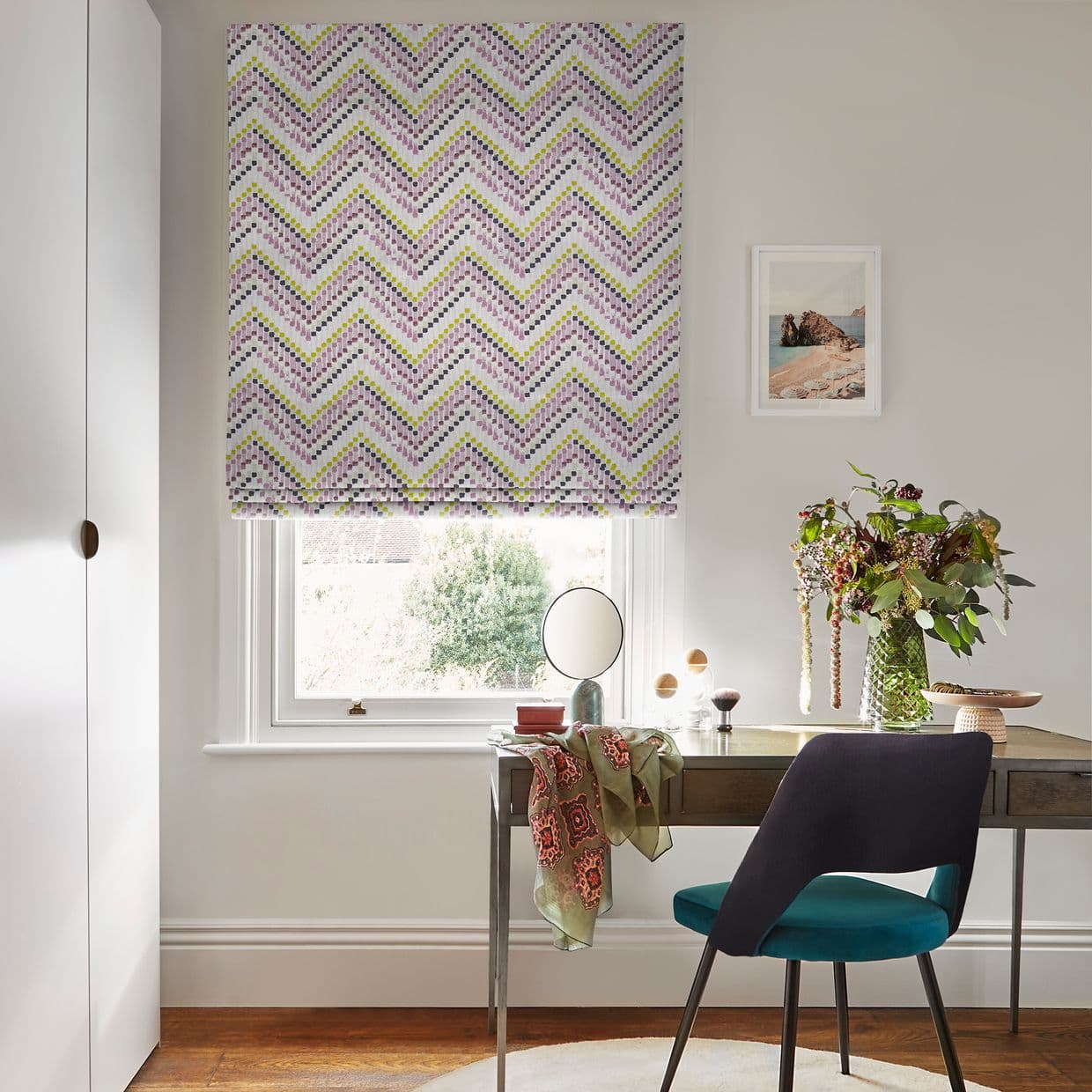 Holi Orchid Roman blind