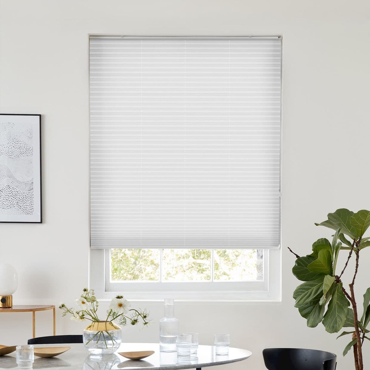 Zen White Pleated Blind