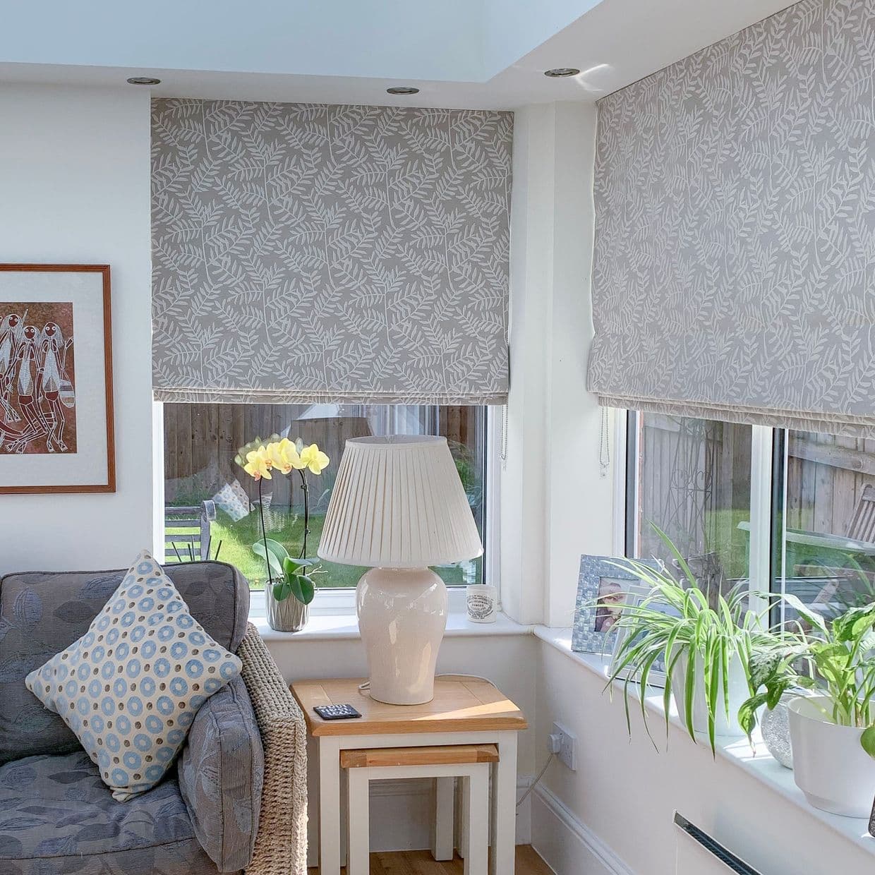 Fronds Ash Roman blind