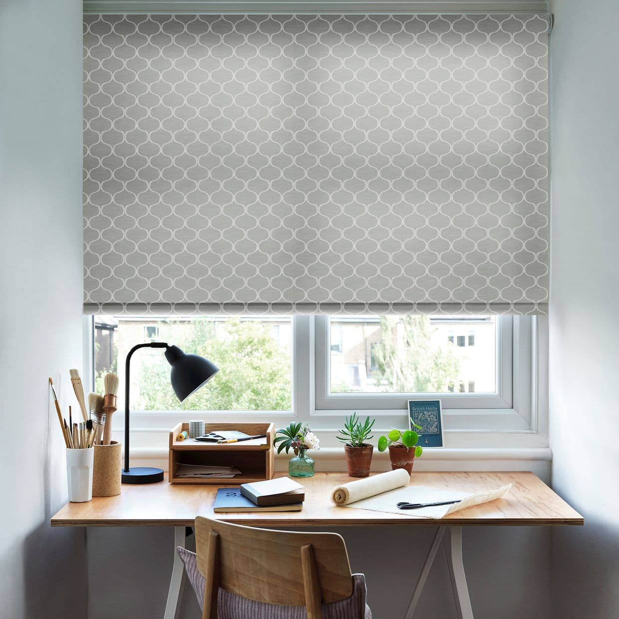 Tapestry Slate Roller Blind