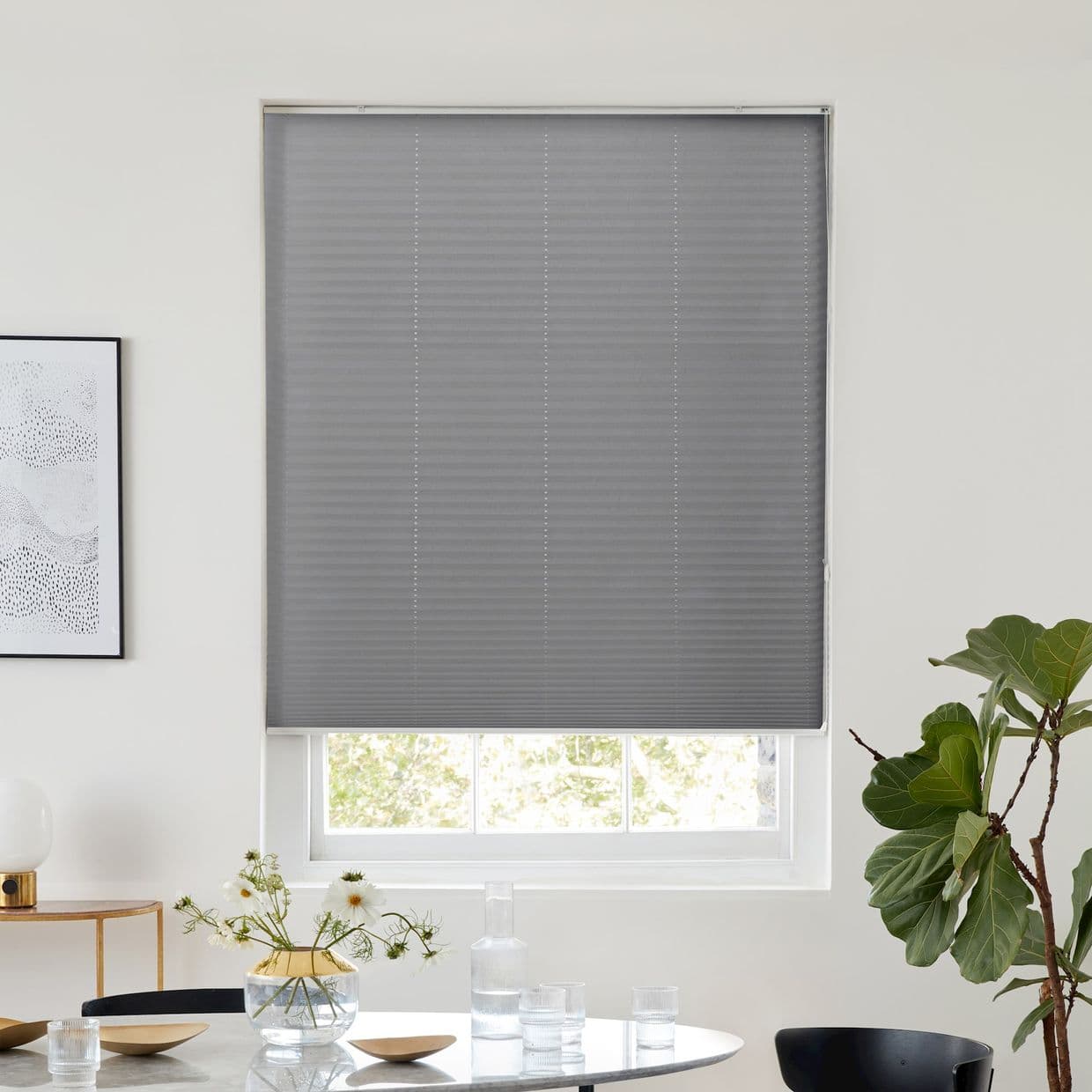 Crush Charcoal Pleated Blind