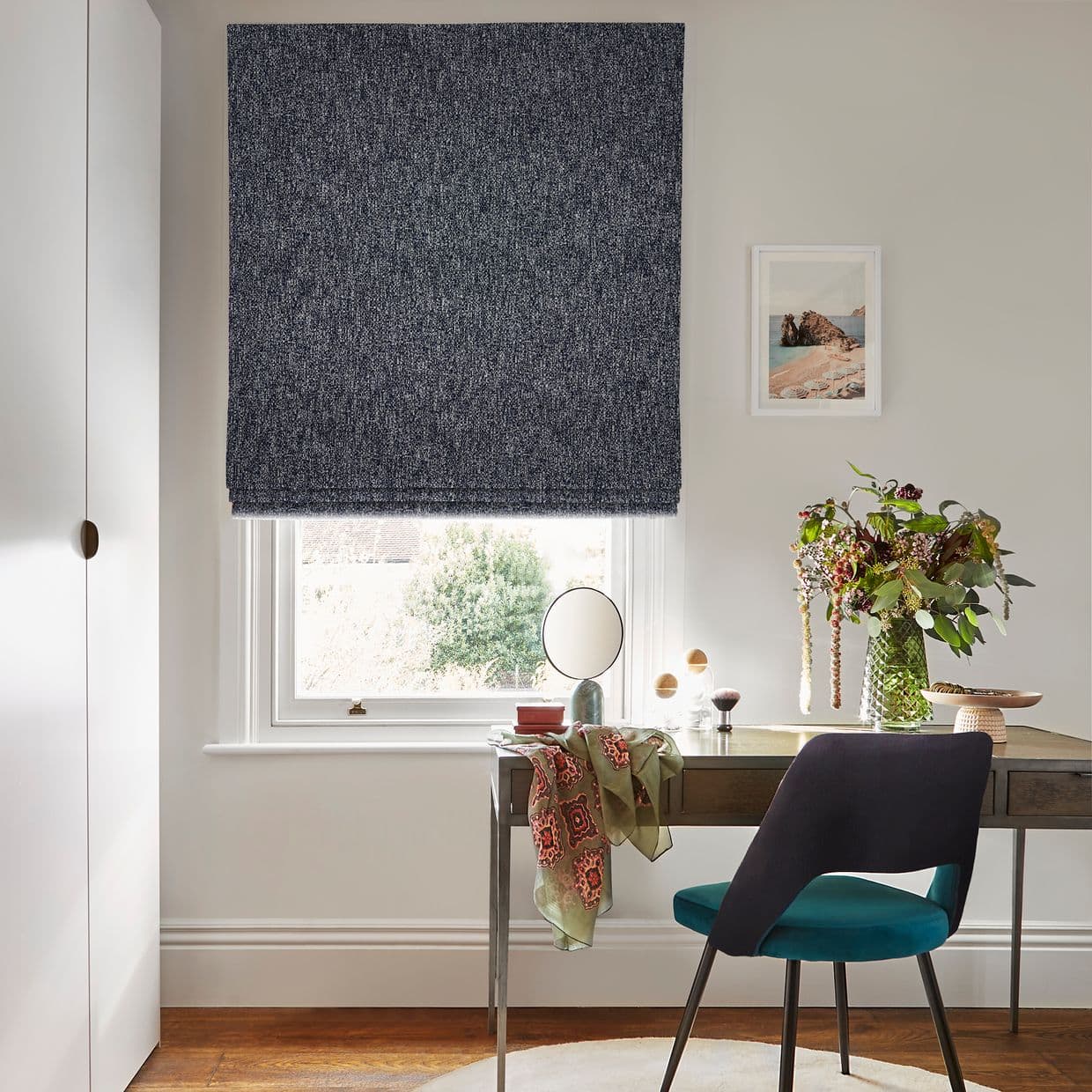 Paloma Navy Roman blind