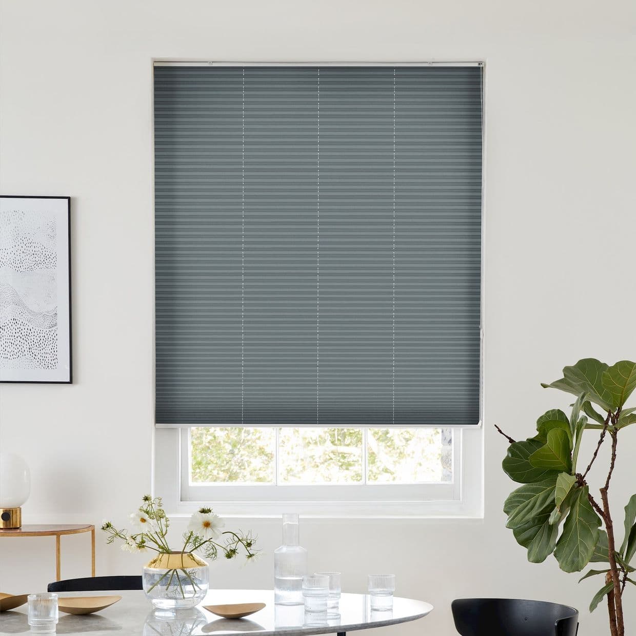 Thermashade Grey Pleated Blind