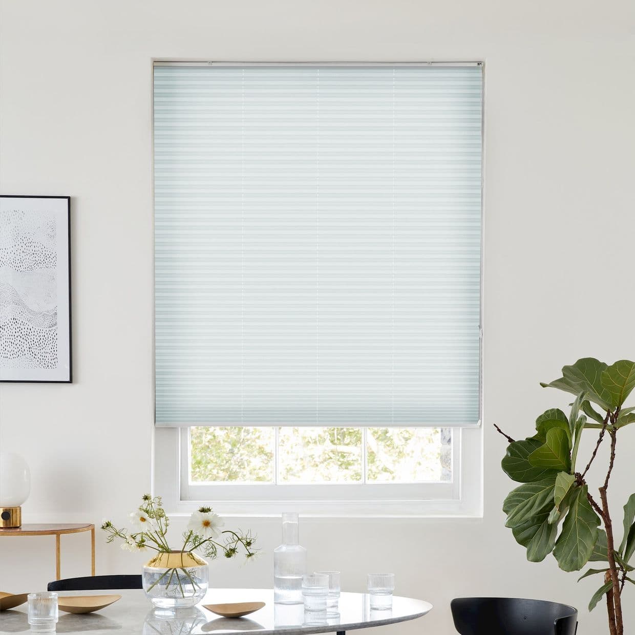 Profusion White Pleated Blind
