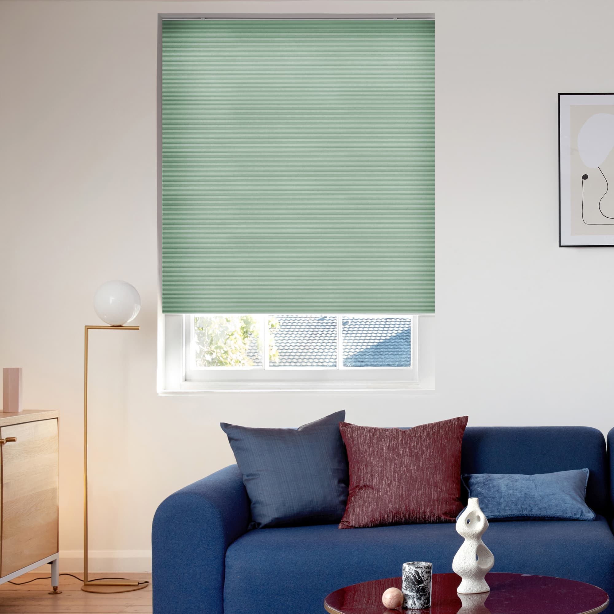 Duette Silk Dim Out Pine Honeycomb blind