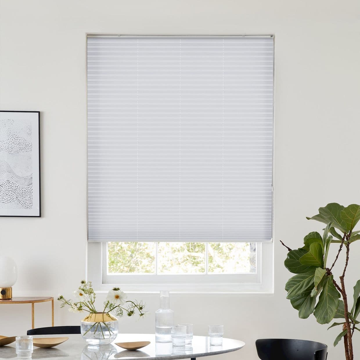 Lanbury Blackout White Pleated Blind