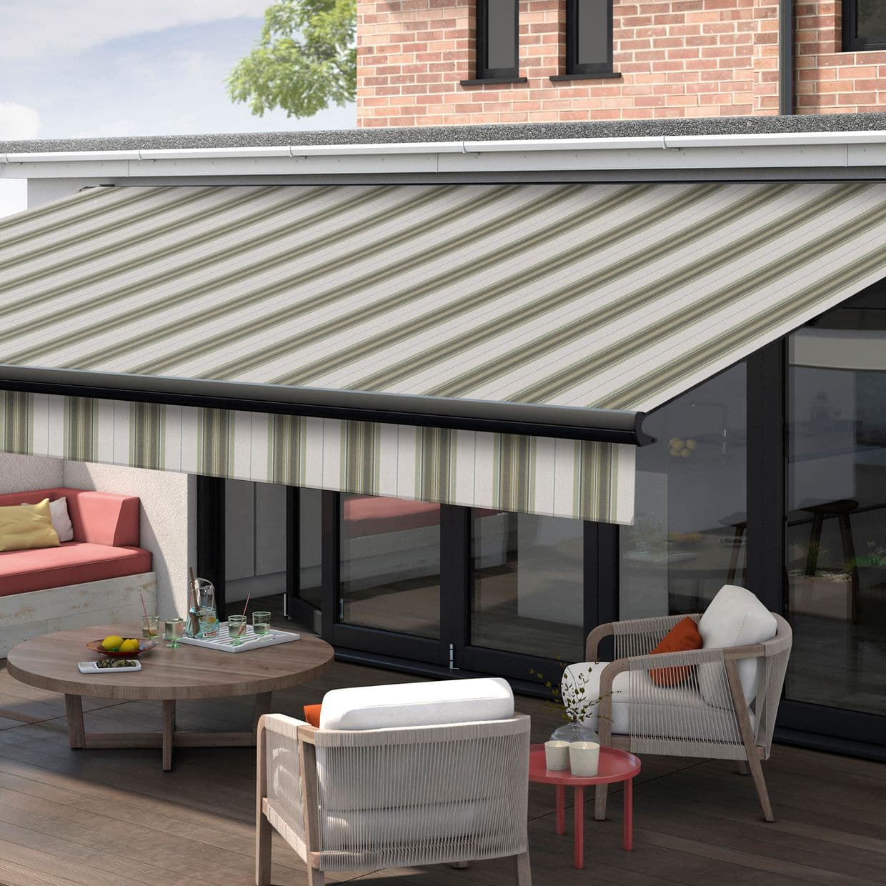 Rome Green Awning