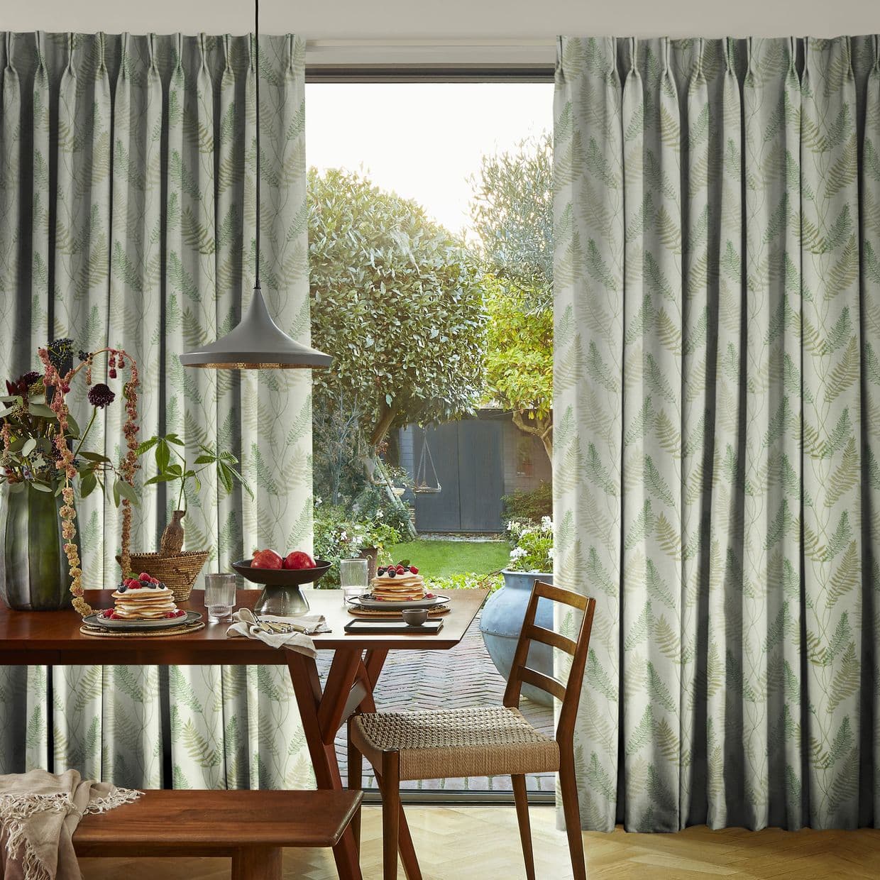 Tranquillity Fern Green Curtains
