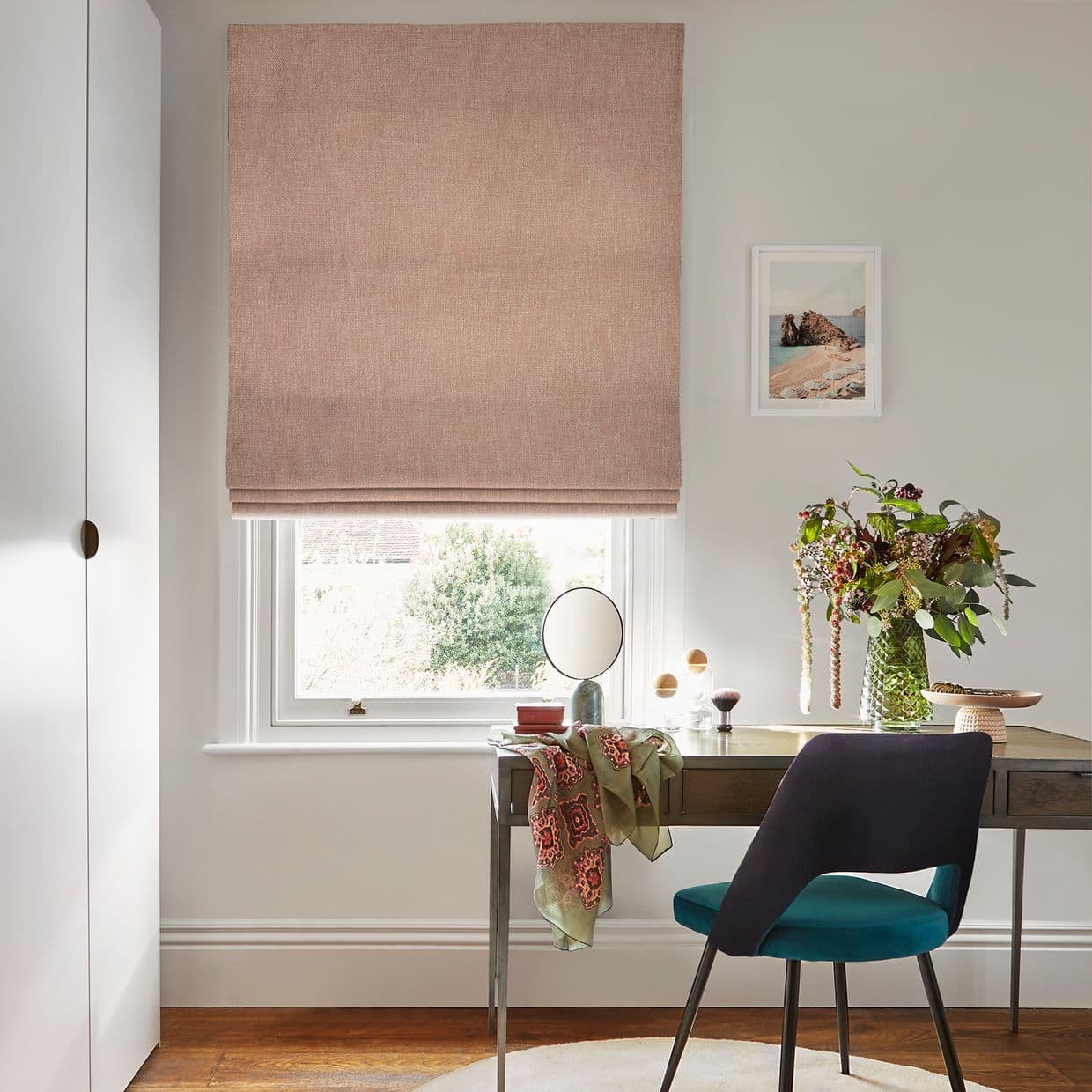 Boheme Rosedust Roman blind
