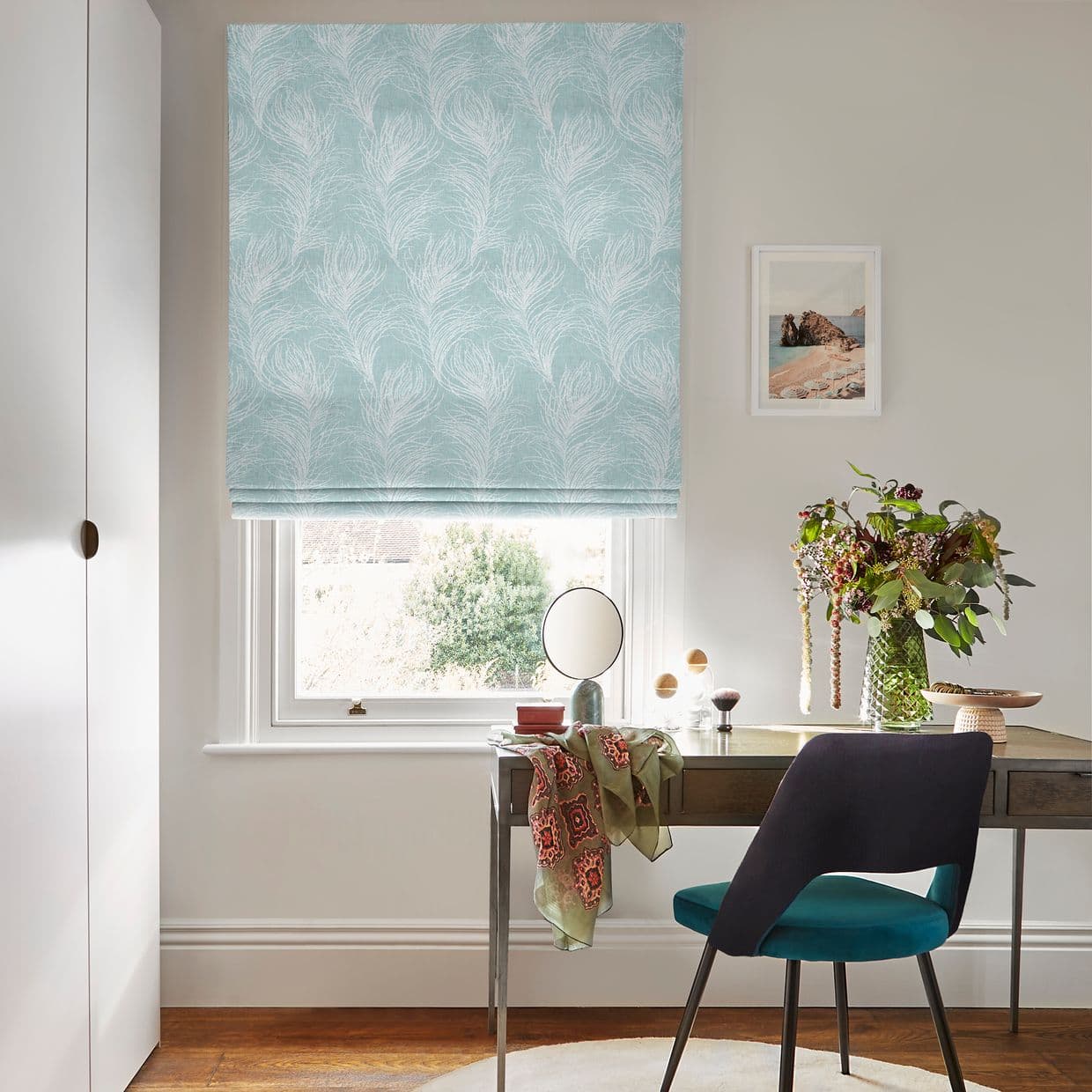 Quill Mist Roman blind