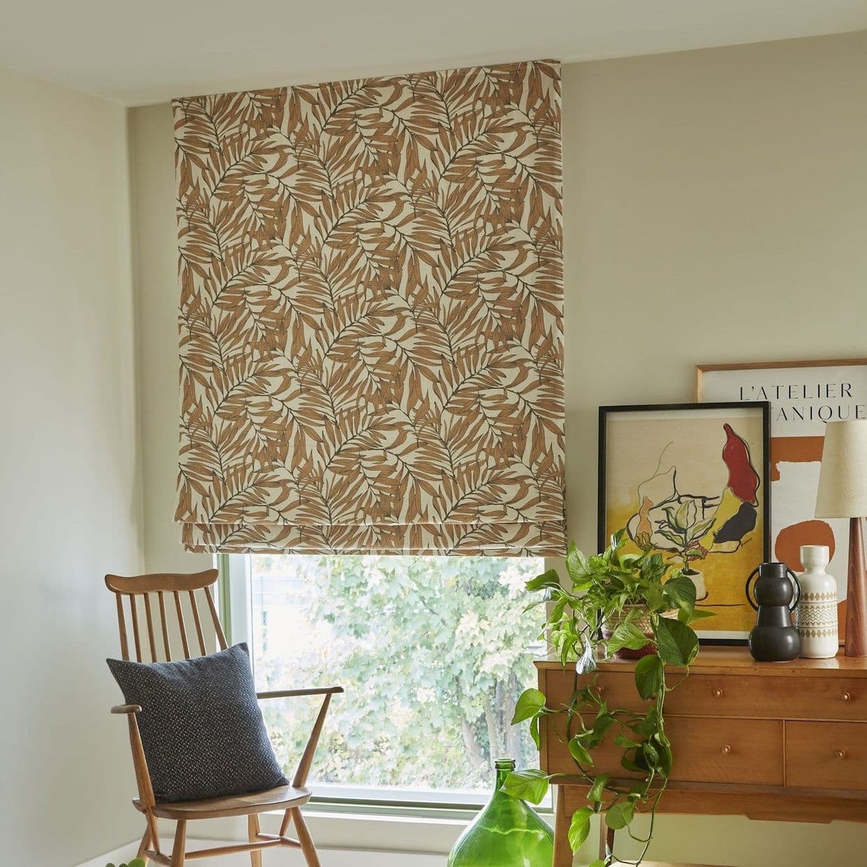 Laurel Rust Roman Blind