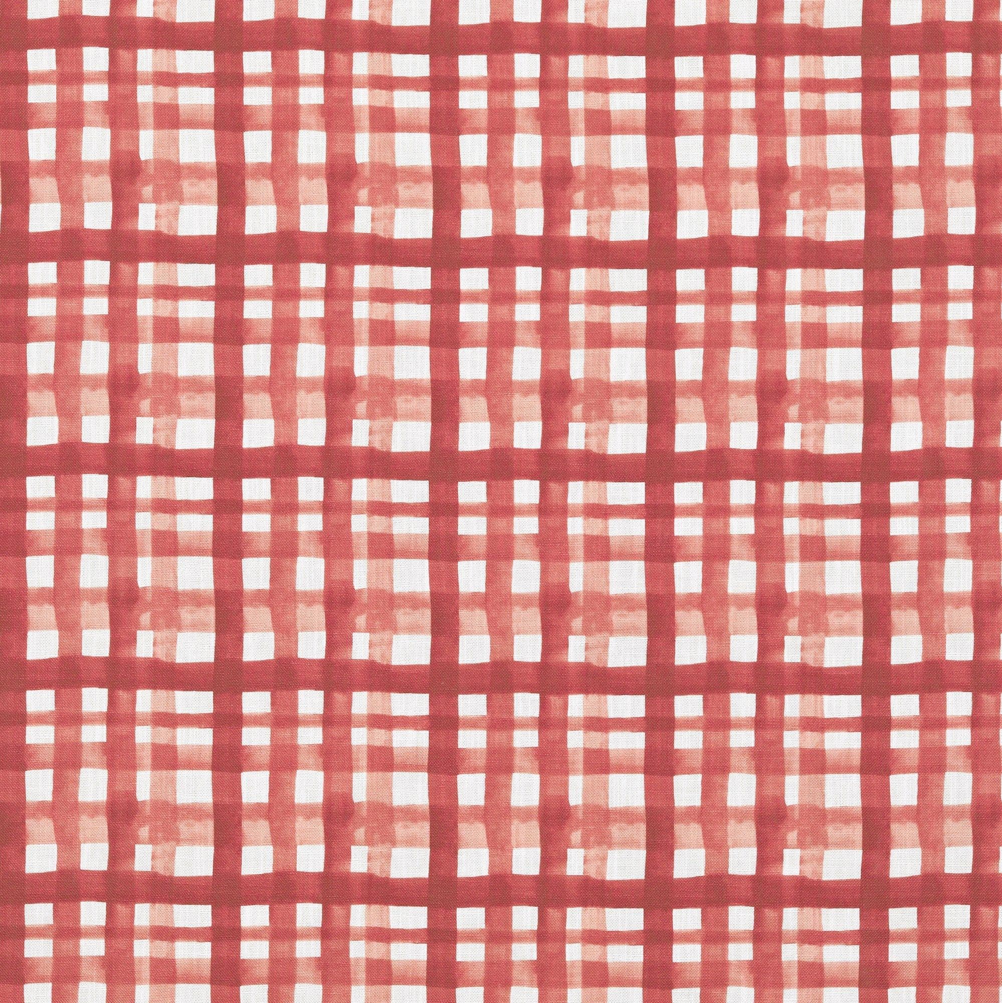 Gingham Rouge Curtains