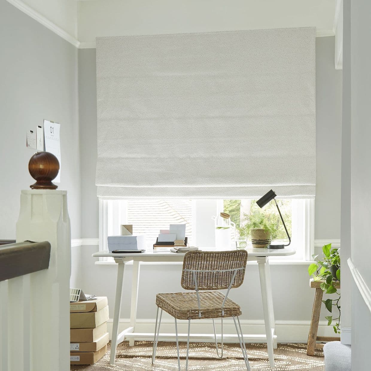 Soho Bouclé Ivory Roman blind