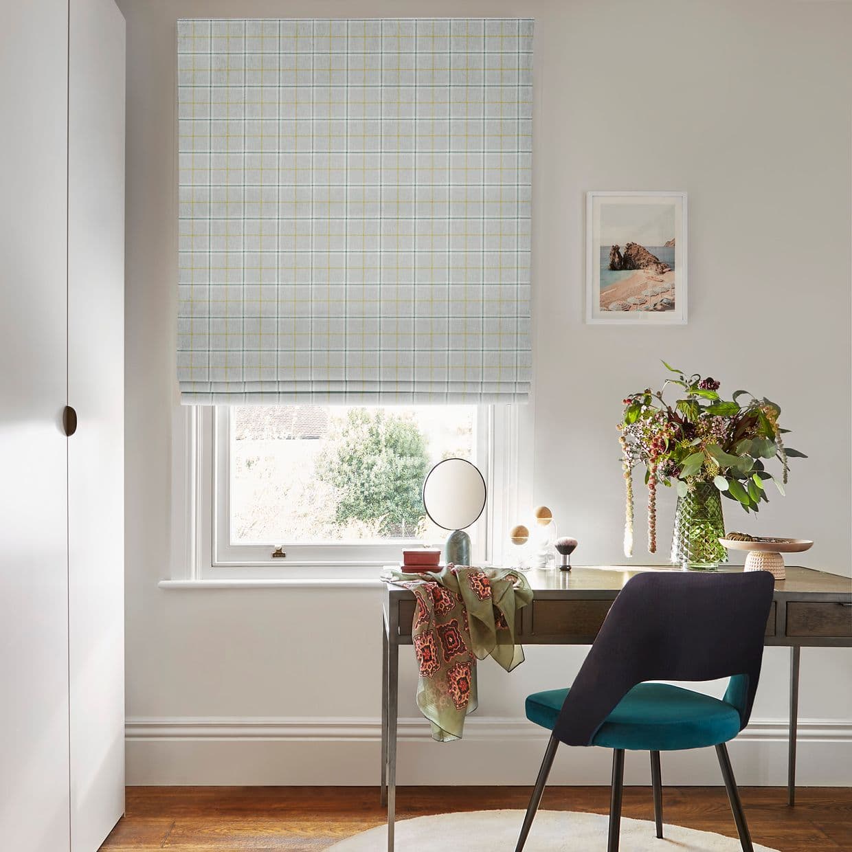 Wallace Chartreuse Roman blind