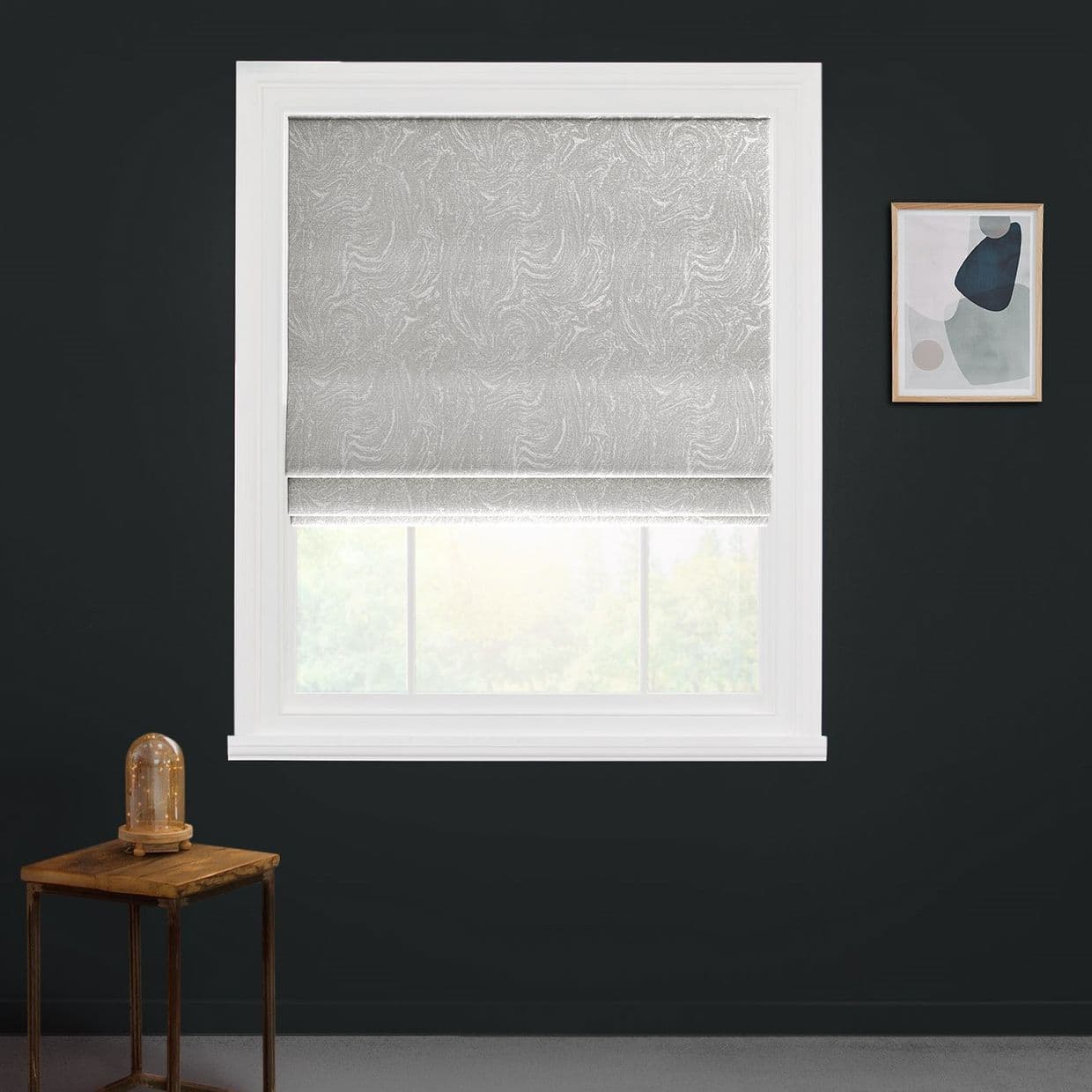 Muse Silver Roman blind