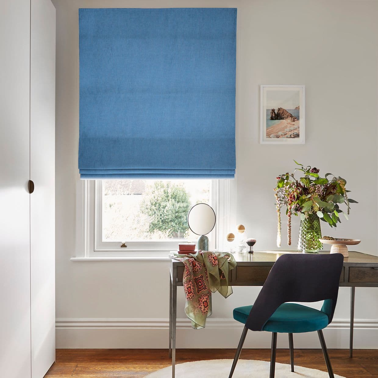 Faso Cornflower Roman blind