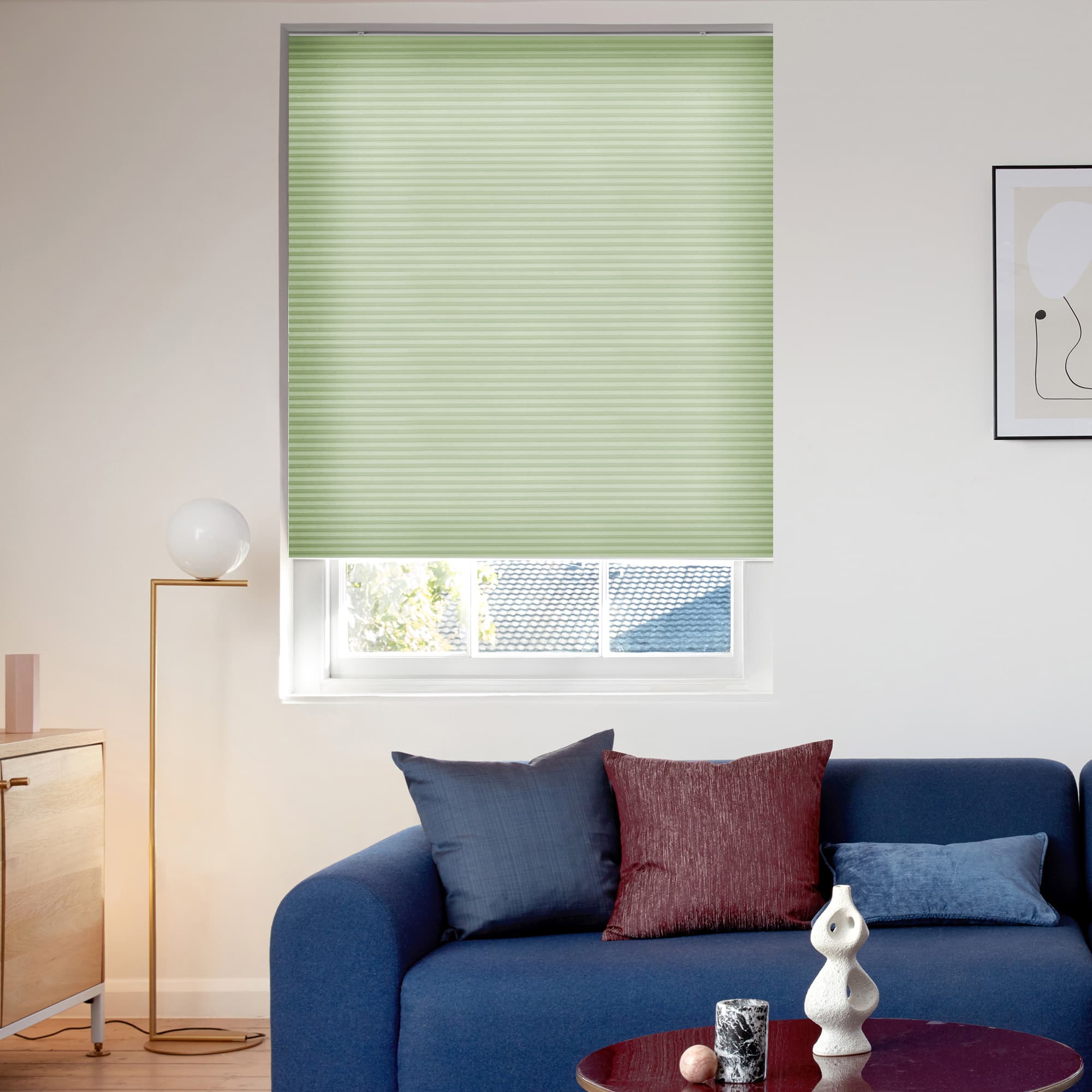Duette Silk Celery Honeycomb blind