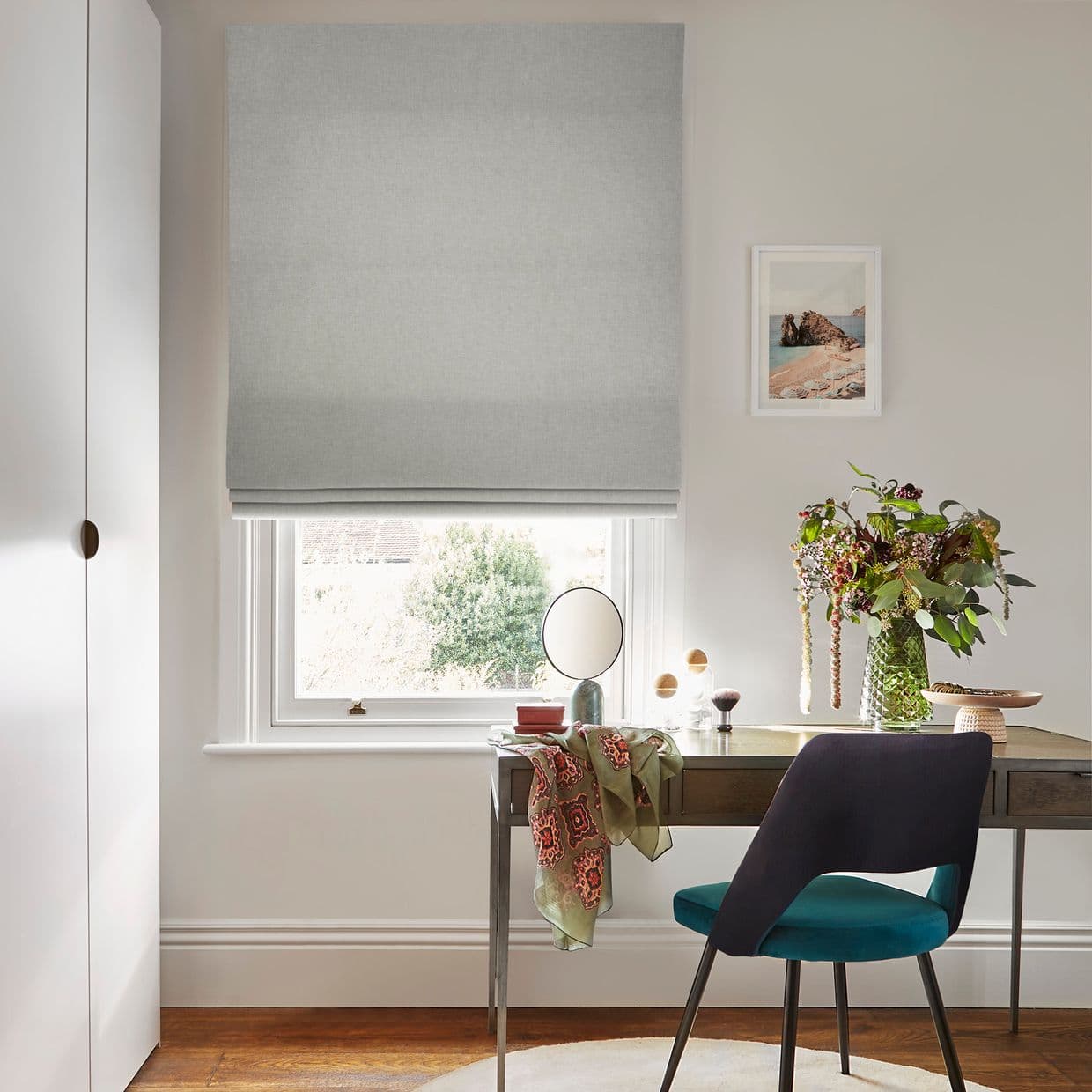 Lindora Silver Roman Blind