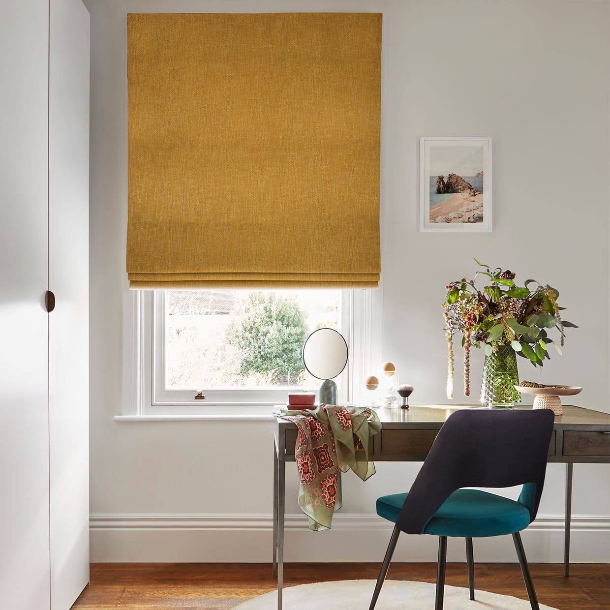 Boheme Sunflower Roman blind