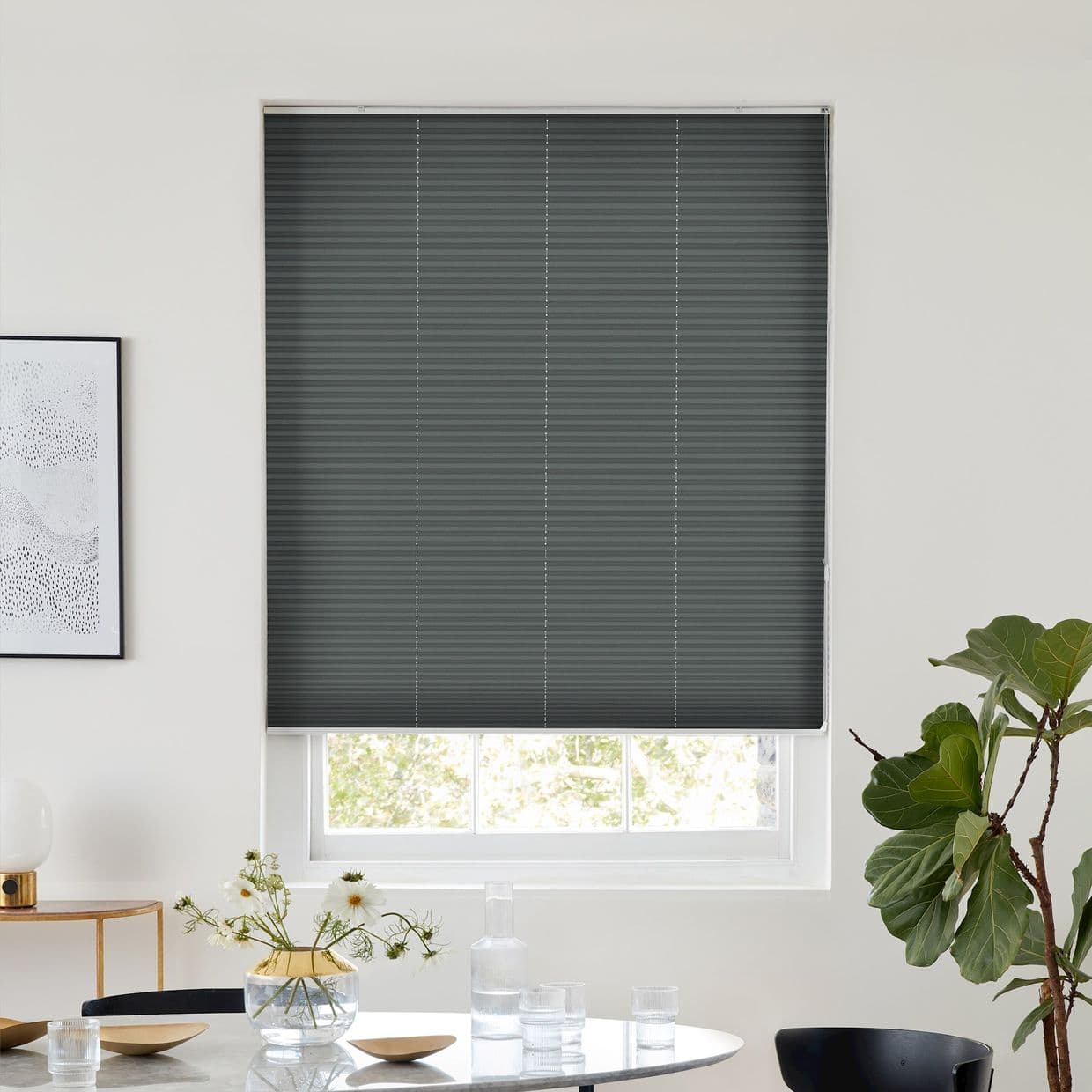 Thermashade Slate Grey Pleated Blind