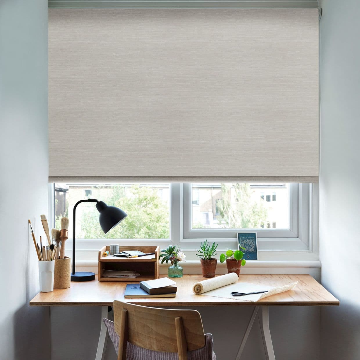 Hickory Blackout Pewter Roller Blind