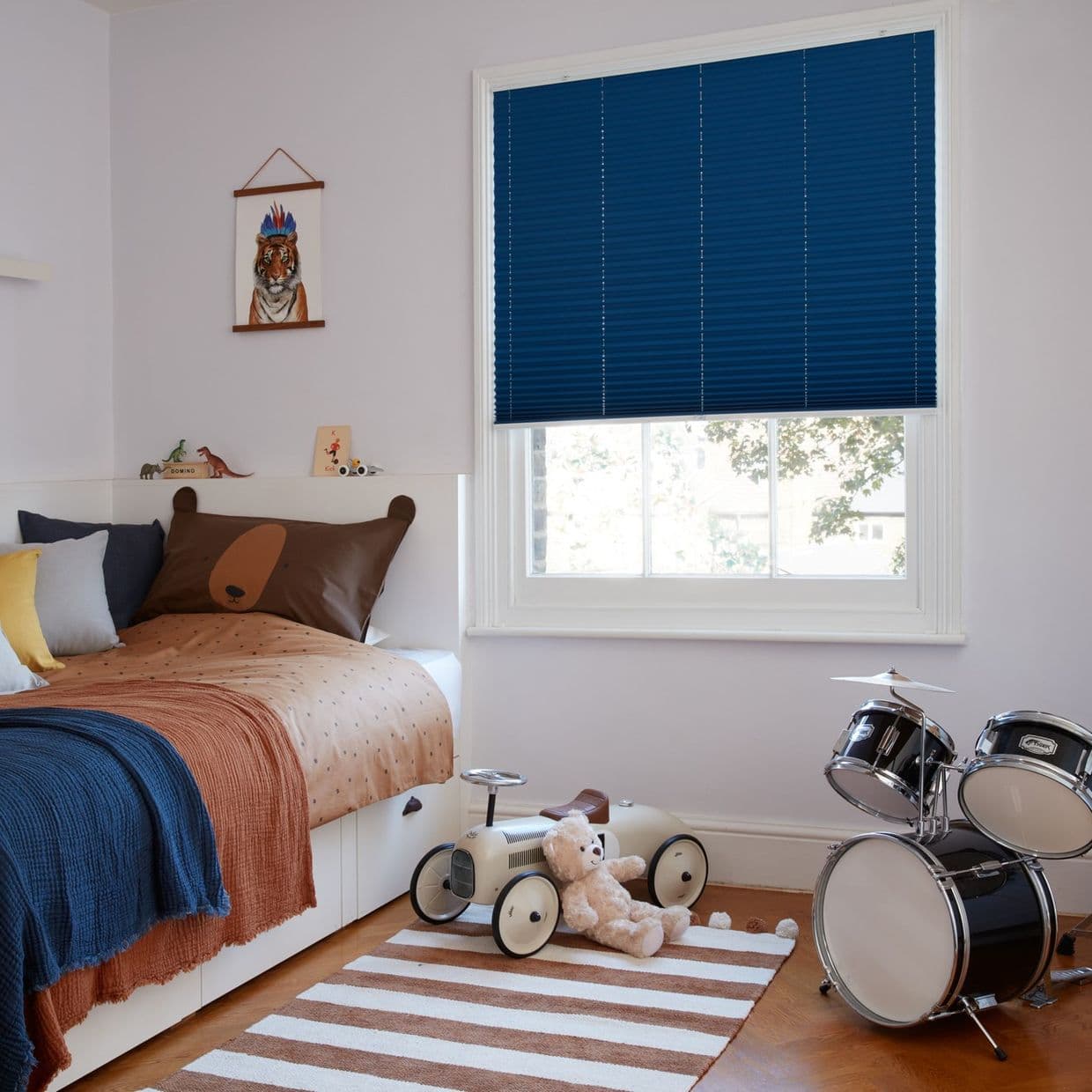 Lanbury Blackout Blue Pleated Blind