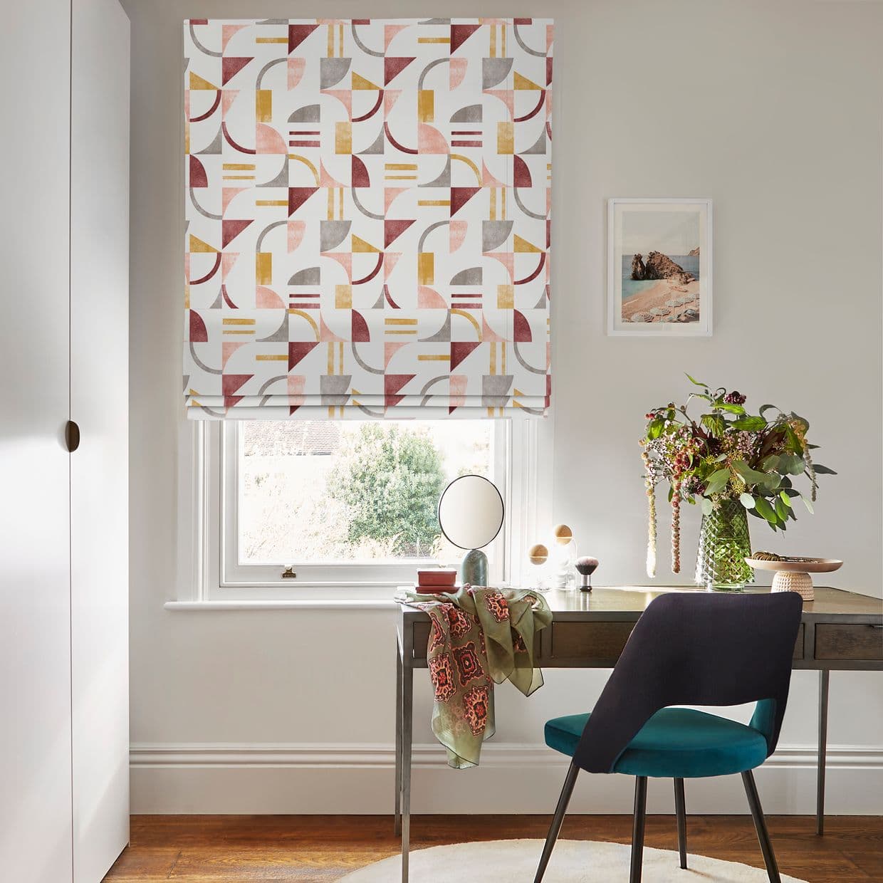 Block Terracotta Roman blind