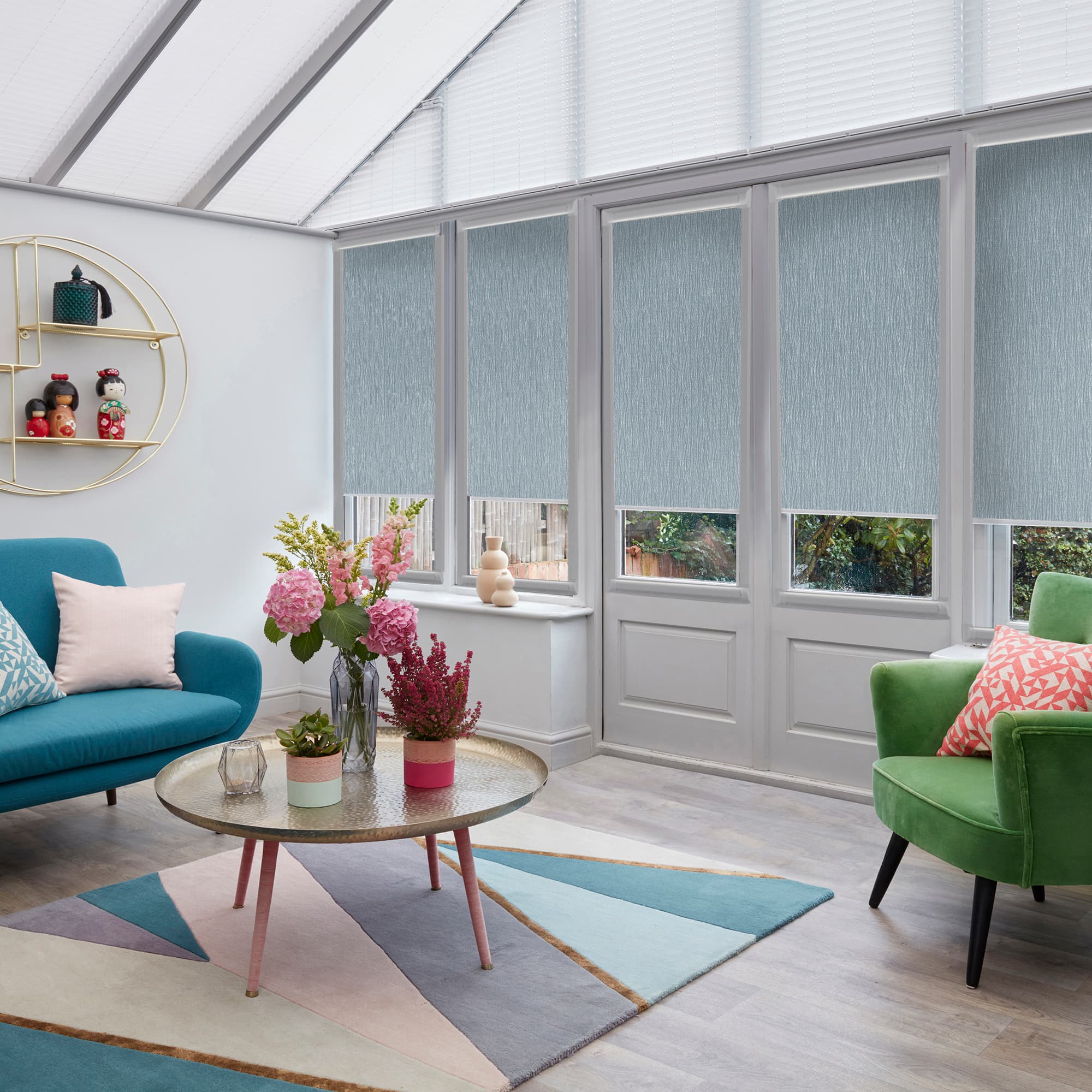 Althea Navy Conservatory Roller blinds