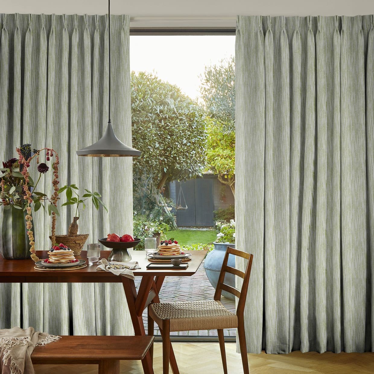 Flourish Sage Curtain