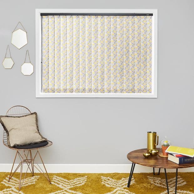 Harriet Yellow Mist Vertical Blind