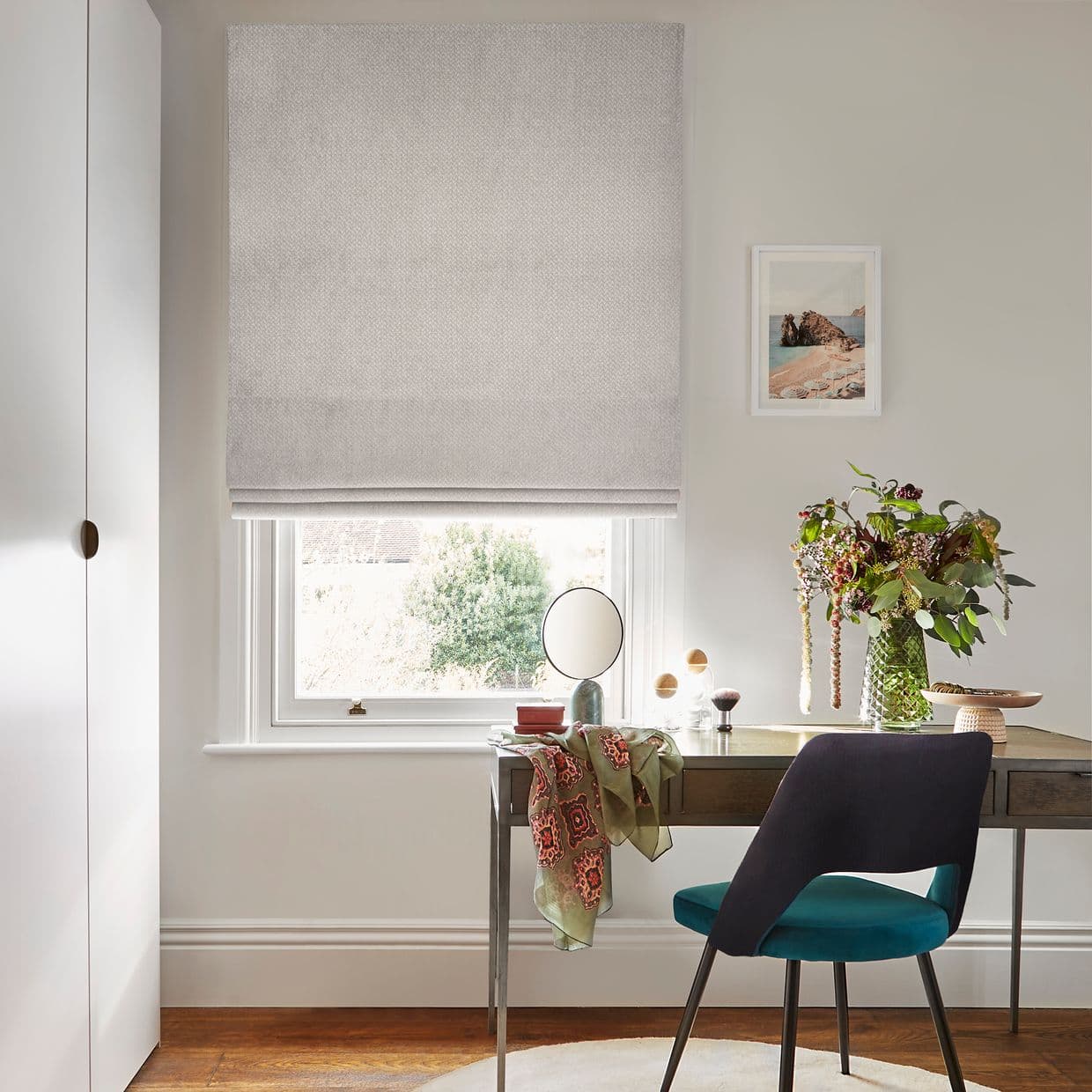 Wave Stone Roman blind