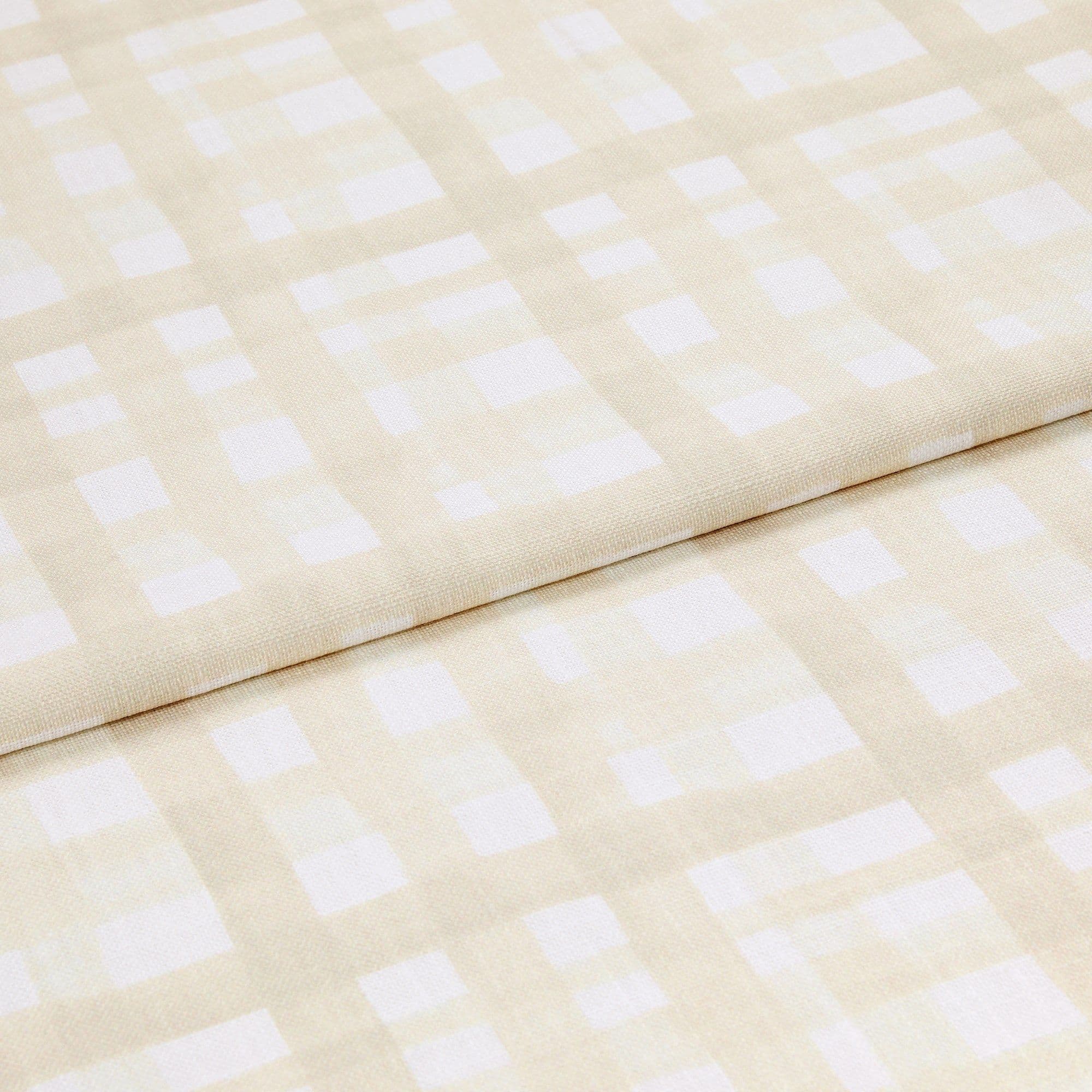 Gingham Crème Curtain
