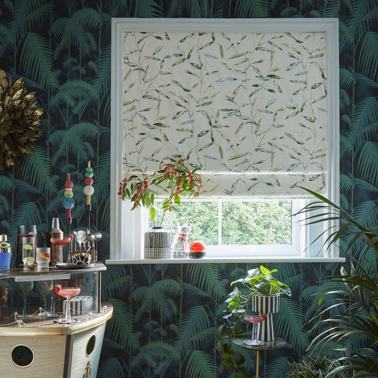 Aloha Moss Roman blind